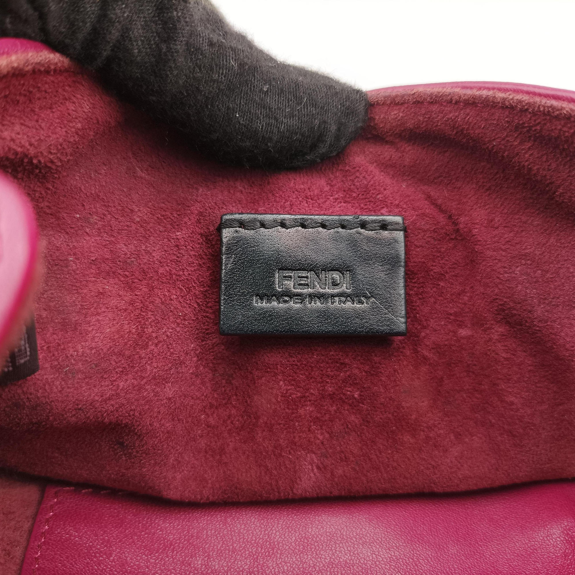 Pre-owned Fendi Mini Be Baguette Rose Leather 8M0315 shoulderbag | stylenewstar