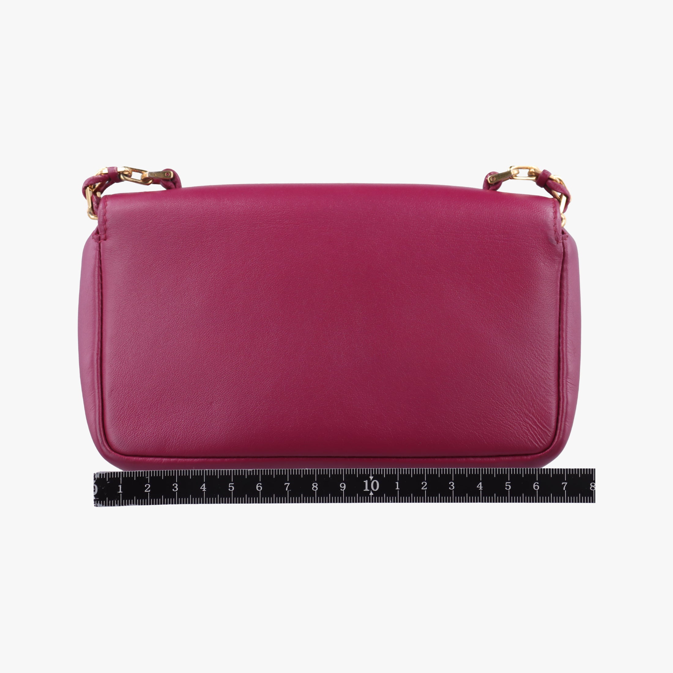 Pre-owned Fendi Mini Be Baguette Rose Leather 8M0315 shoulderbag | stylenewstar