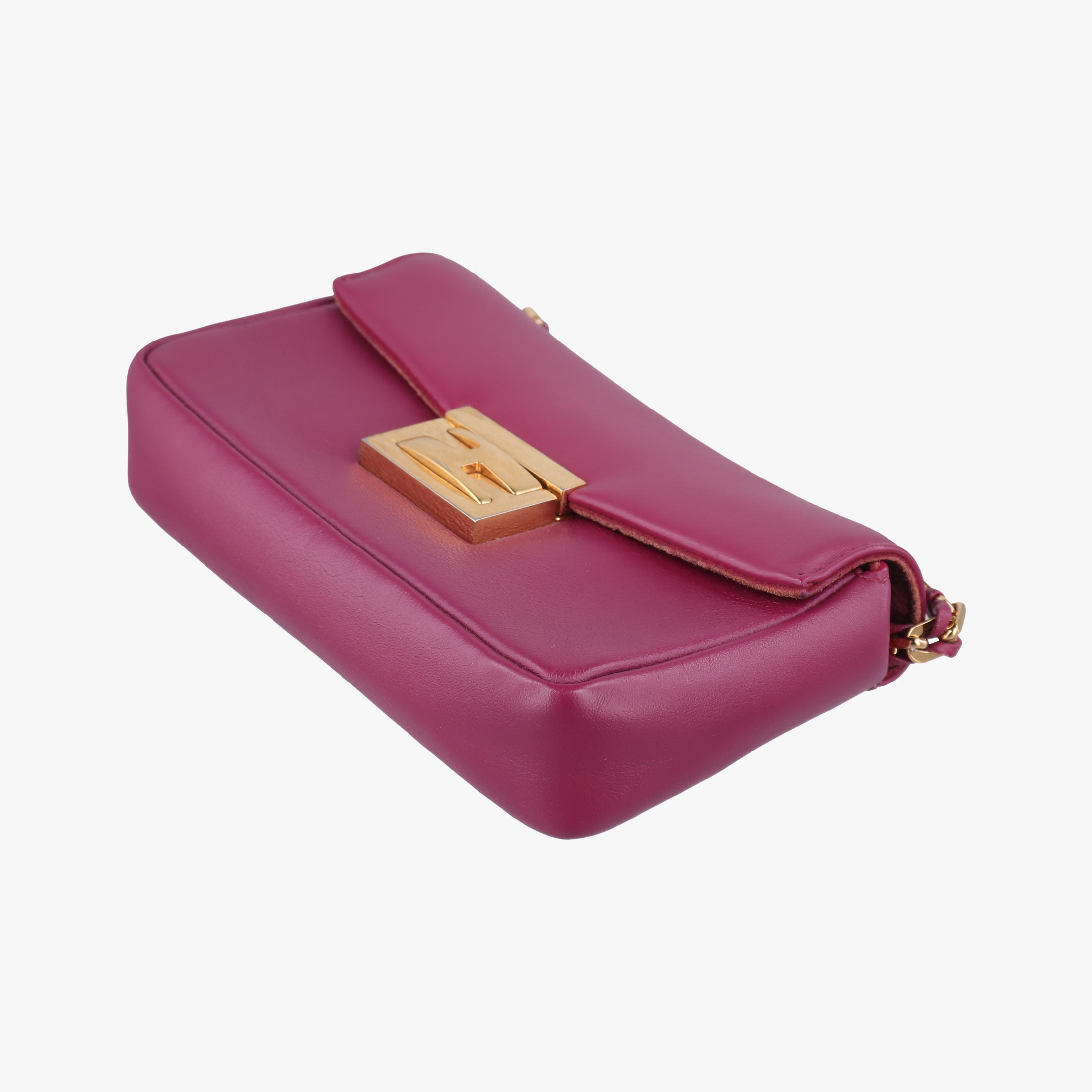 Pre-owned Fendi Mini Be Baguette Rose Leather 8M0315 shoulderbag | stylenewstar
