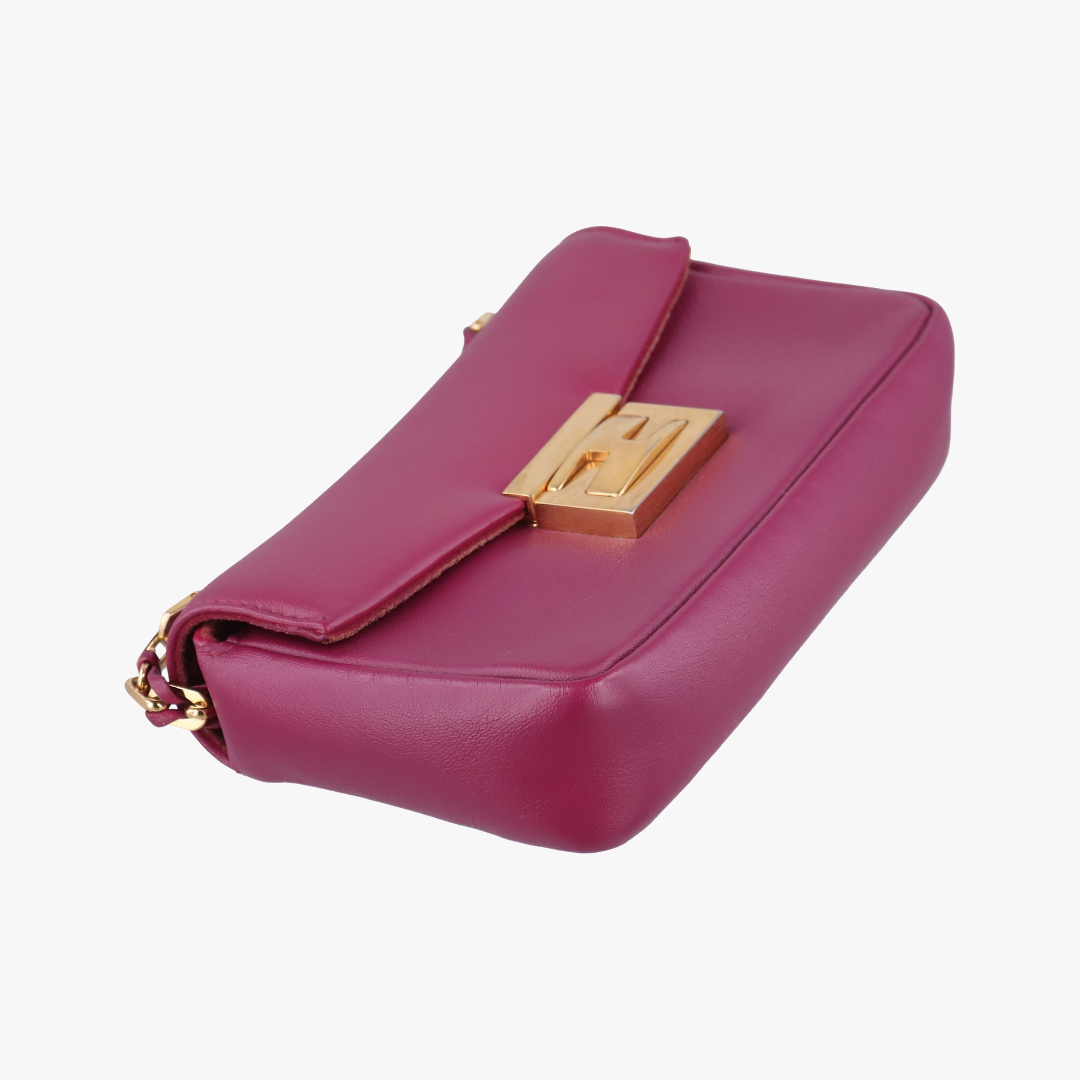 Pre-owned Fendi Mini Be Baguette Rose Leather 8M0315 shoulderbag | stylenewstar