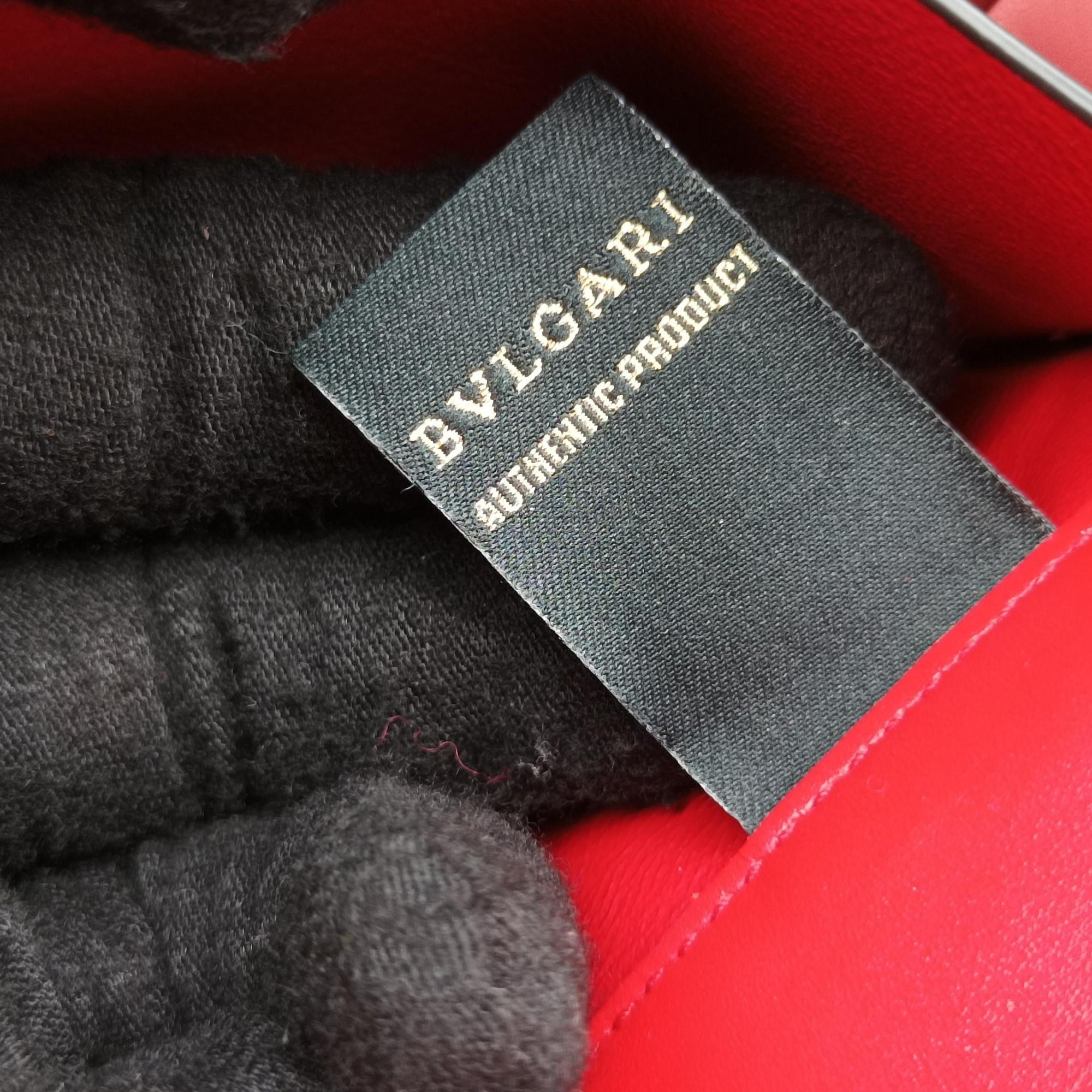 Secondhand Bvlgari SERPENTI FOREVER Red Leather  handbag | stylenewstar