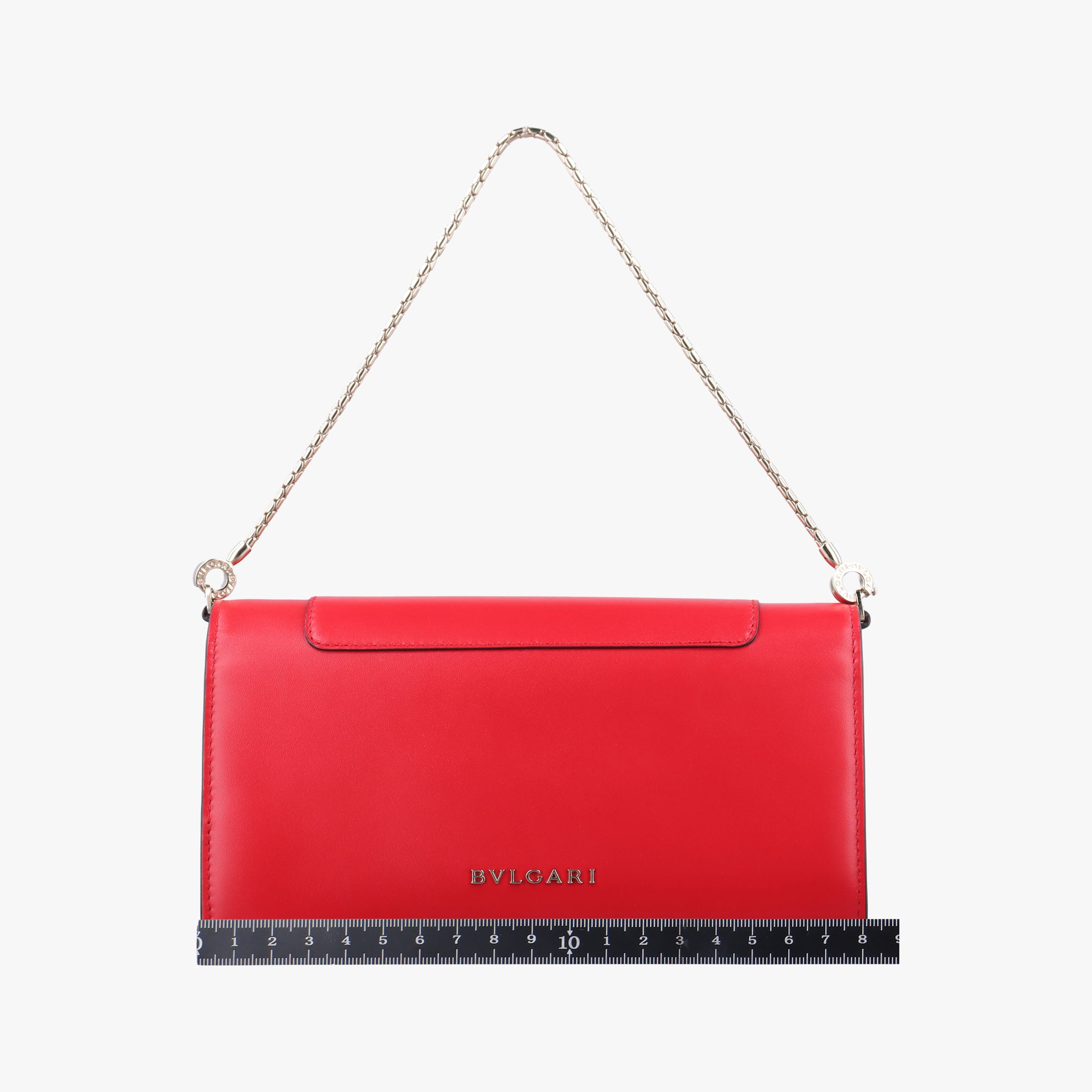 Secondhand Bvlgari SERPENTI FOREVER Red Leather  handbag | stylenewstar