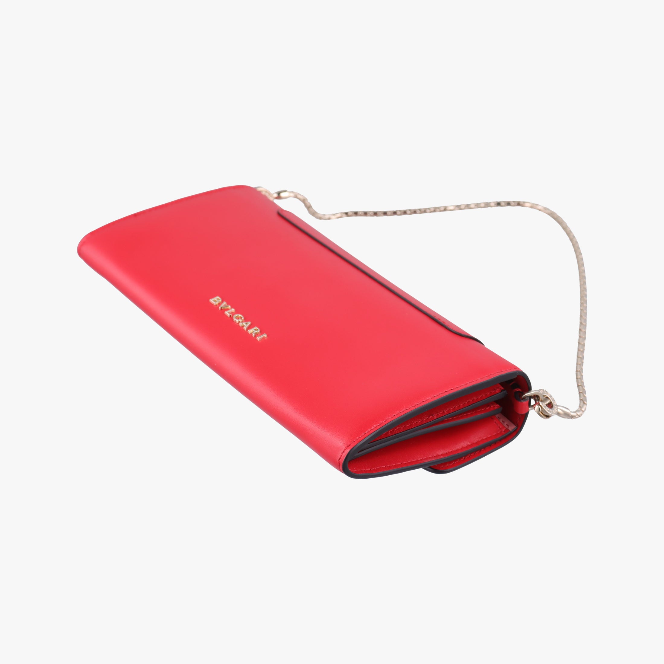 Secondhand Bvlgari SERPENTI FOREVER Red Leather  handbag | stylenewstar