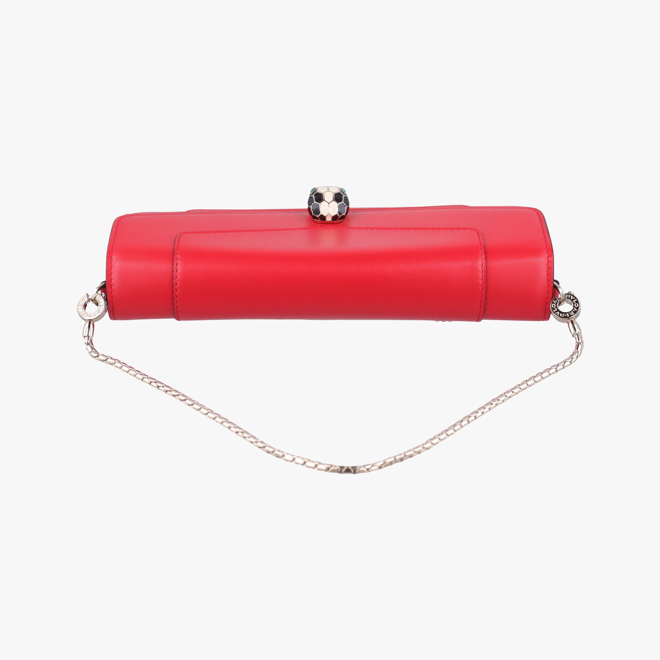Secondhand Bvlgari SERPENTI FOREVER Red Leather  handbag | stylenewstar