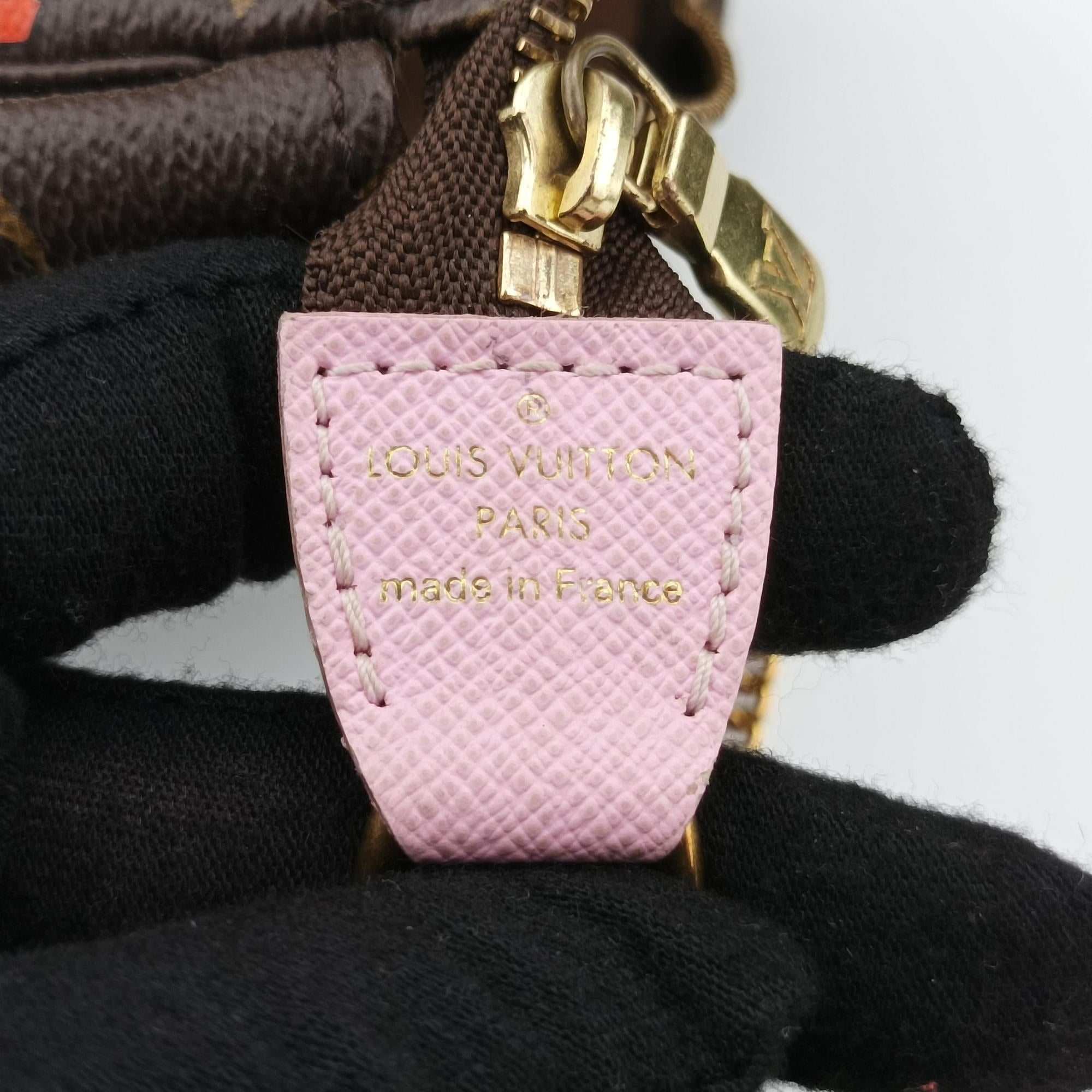 Pre-owned Louis Vuitton Mini Pochette Accessoires Atlantic Cruise brown×multi Monogram Canvas M62141 handbag | stylenewstar