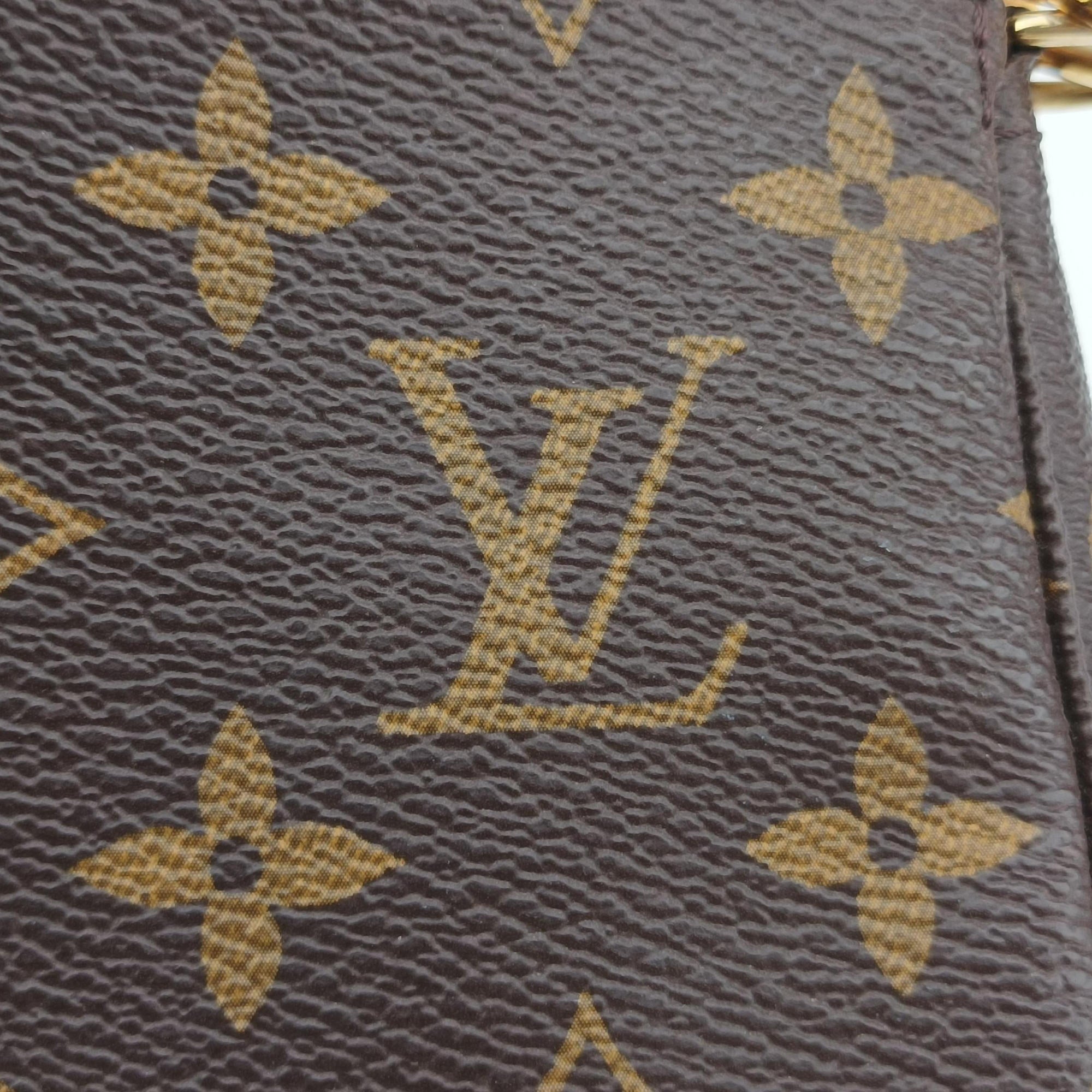 Pre-owned Louis Vuitton Mini Pochette Accessoires Atlantic Cruise brown×multi Monogram Canvas M62141 handbag | stylenewstar