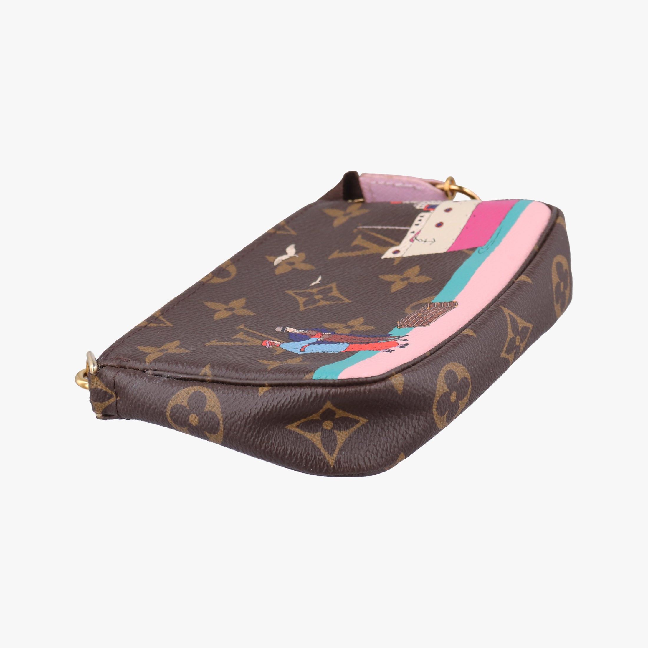 Pre-owned Louis Vuitton Mini Pochette Accessoires Atlantic Cruise brown×multi Monogram Canvas M62141 handbag | stylenewstar