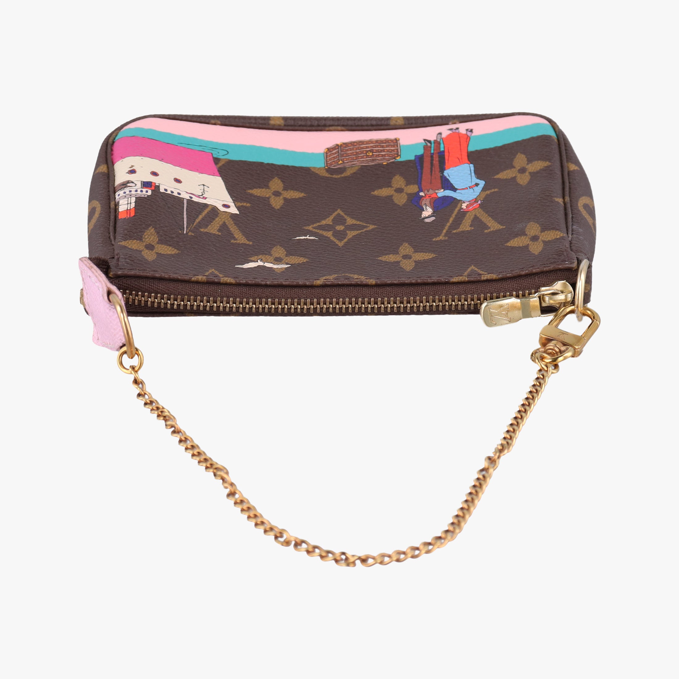Pre-owned Louis Vuitton Mini Pochette Accessoires Atlantic Cruise brown×multi Monogram Canvas M62141 handbag | stylenewstar