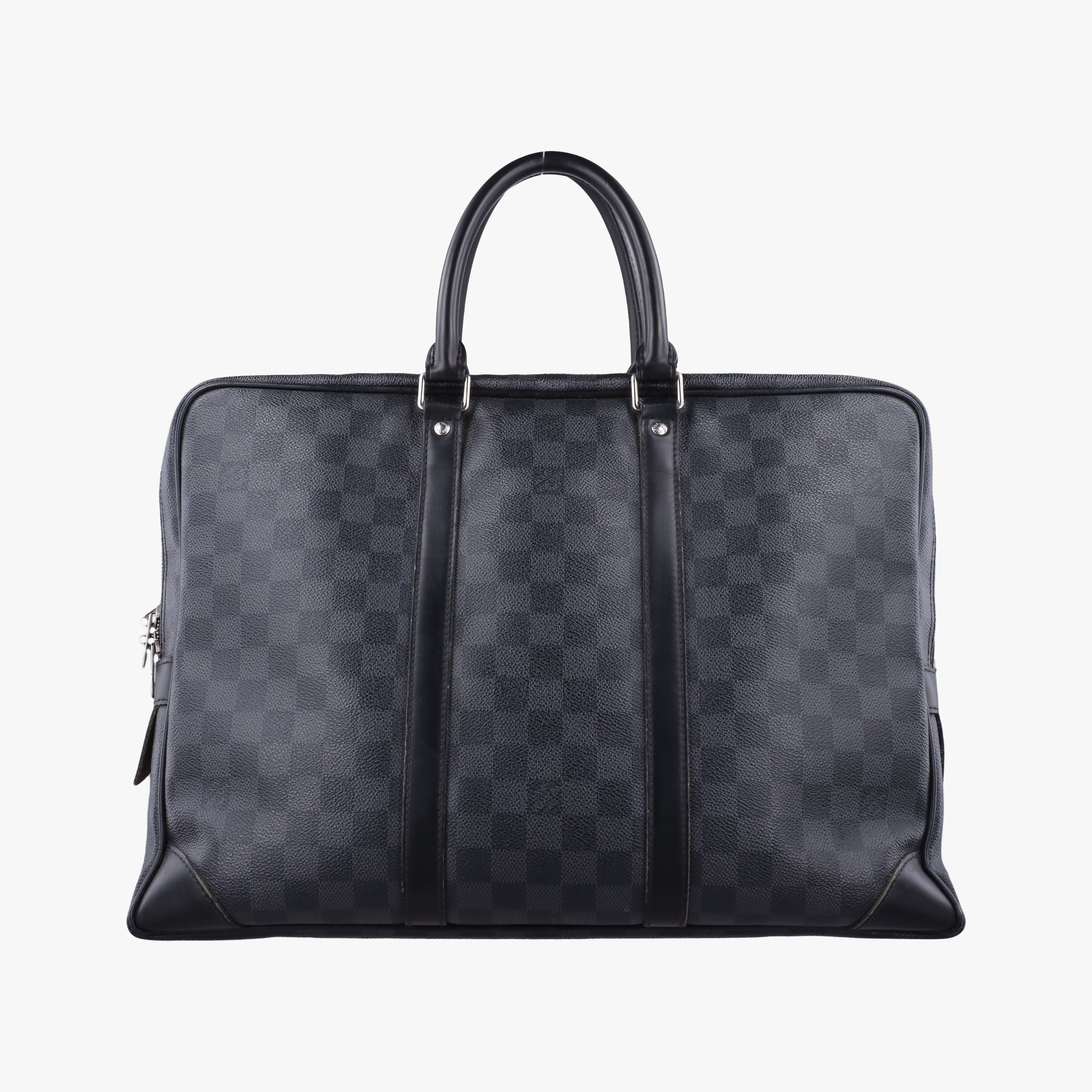 Pre-owned Louis Vuitton Porte Documents Voyage Noir Damier Graphite N41125 handbag | stylenewstar