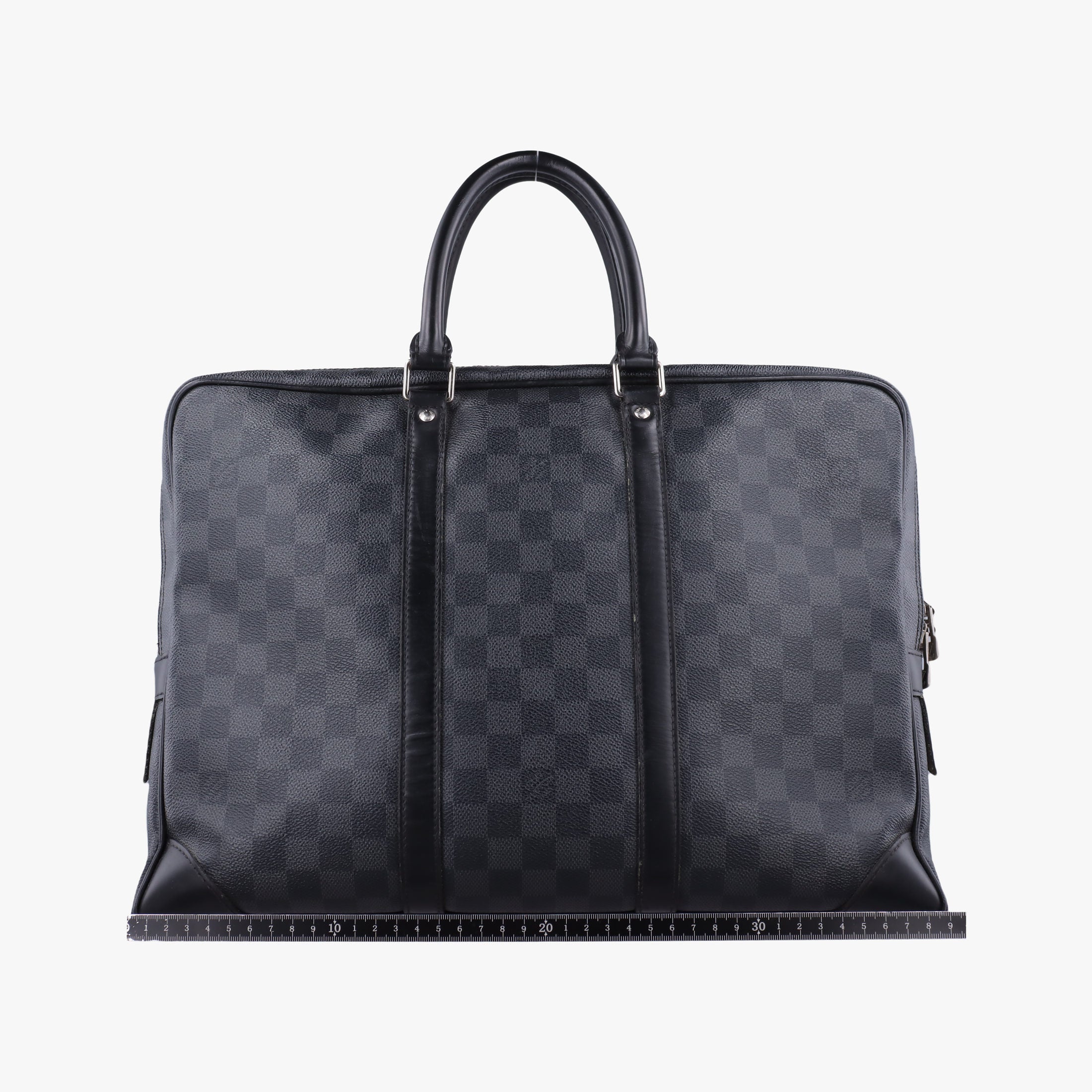 Pre-owned Louis Vuitton Porte Documents Voyage Noir Damier Graphite N41125 handbag | stylenewstar