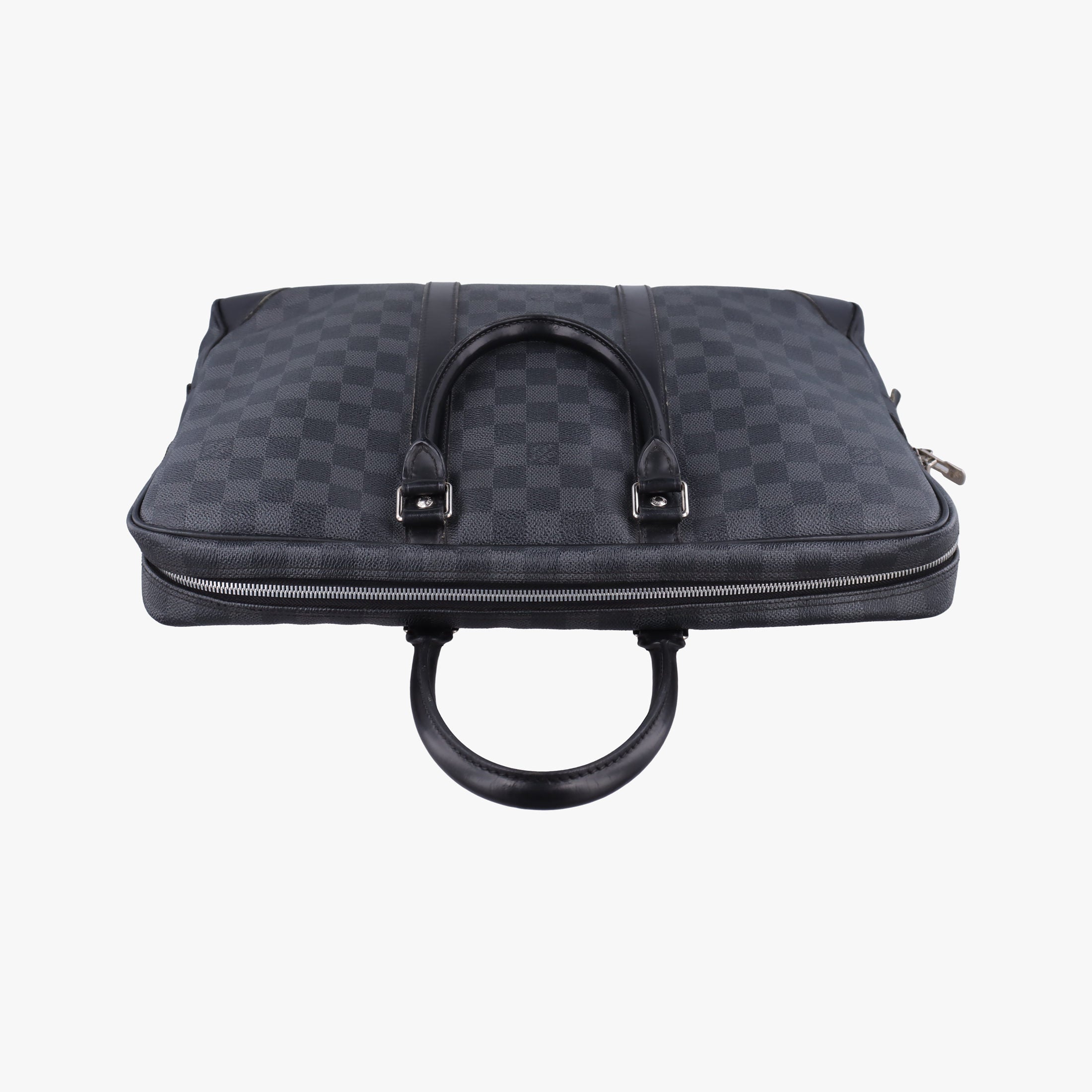 Pre-owned Louis Vuitton Porte Documents Voyage Noir Damier Graphite N41125 handbag | stylenewstar