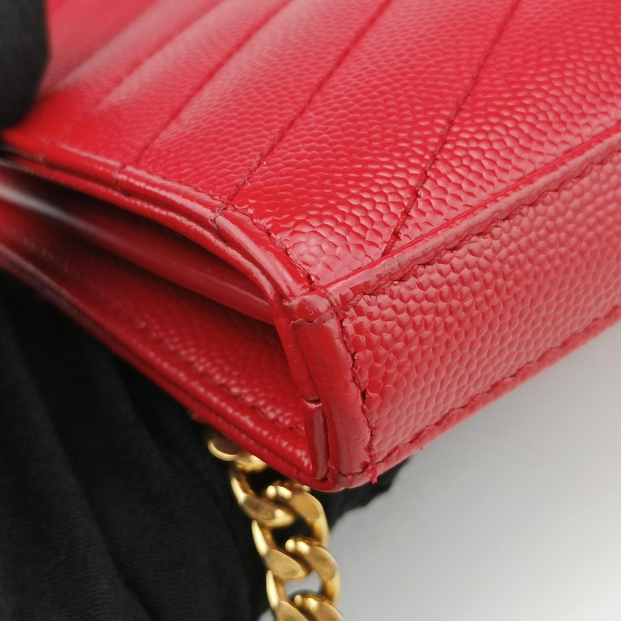 Secondhand Yves Saint Laurent Cassandre Red Caviar Leather 377828 shoulderbag | stylenewstar