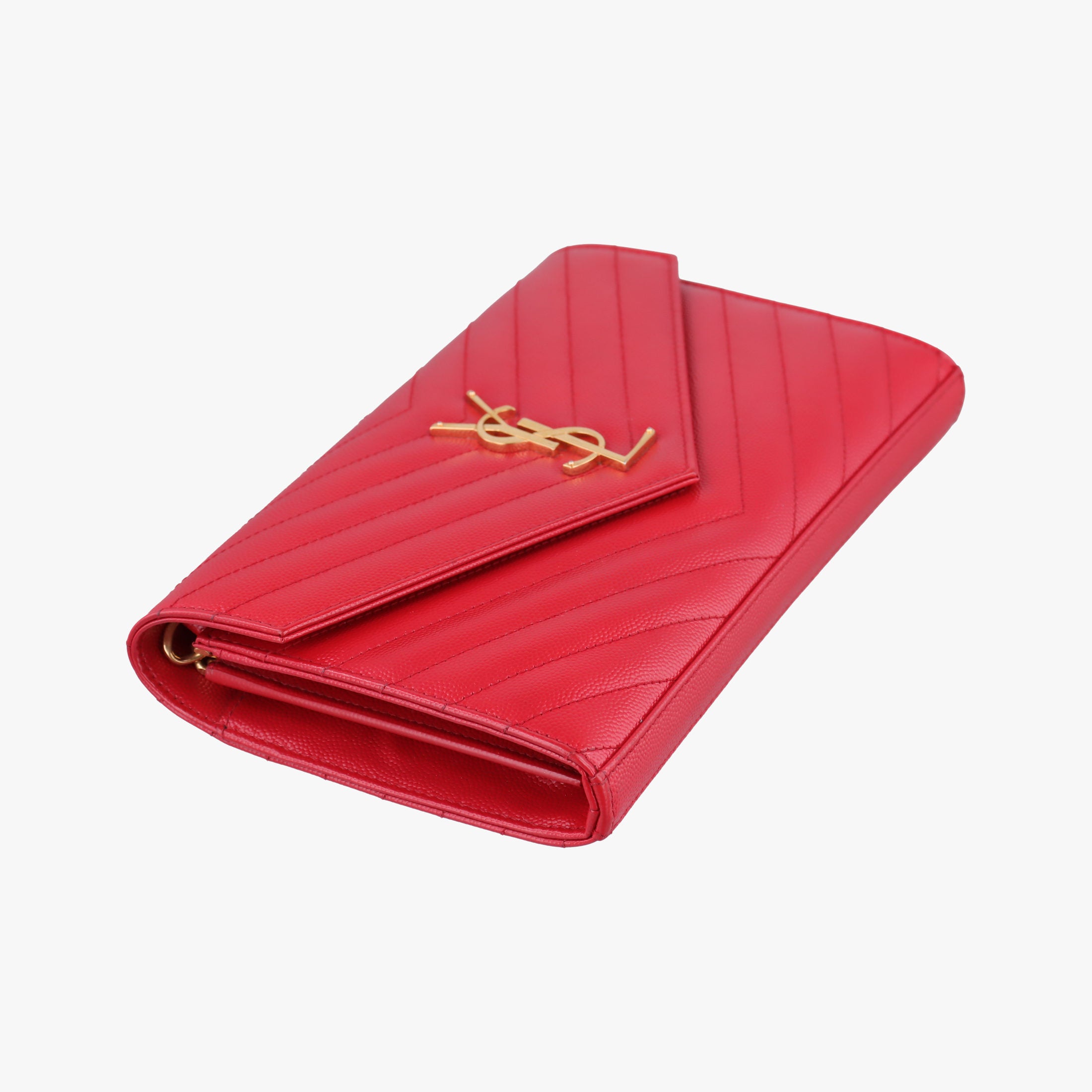 Secondhand Yves Saint Laurent Cassandre Red Caviar Leather 377828 shoulderbag | stylenewstar