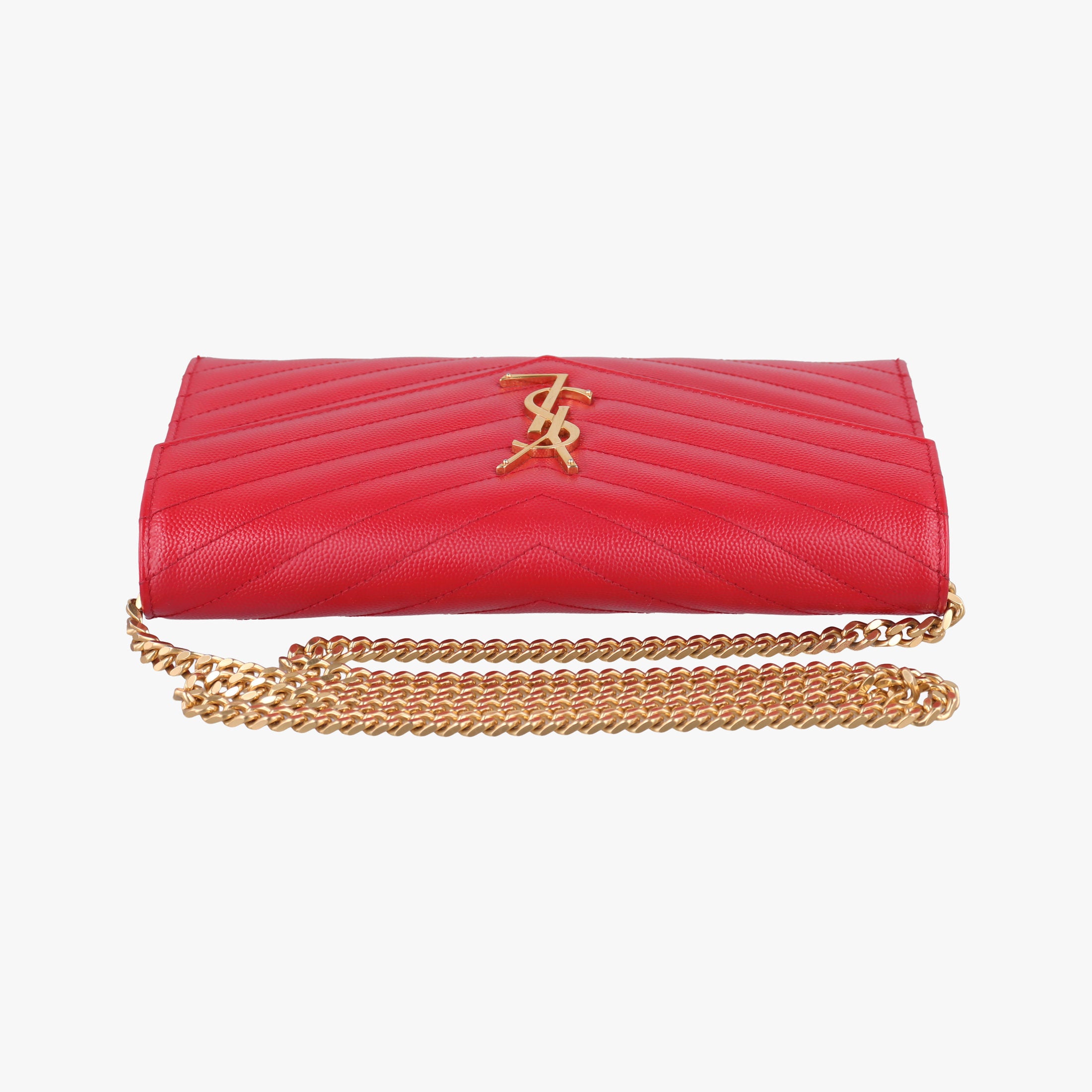 Secondhand Yves Saint Laurent Cassandre Red Caviar Leather 377828 shoulderbag | stylenewstar