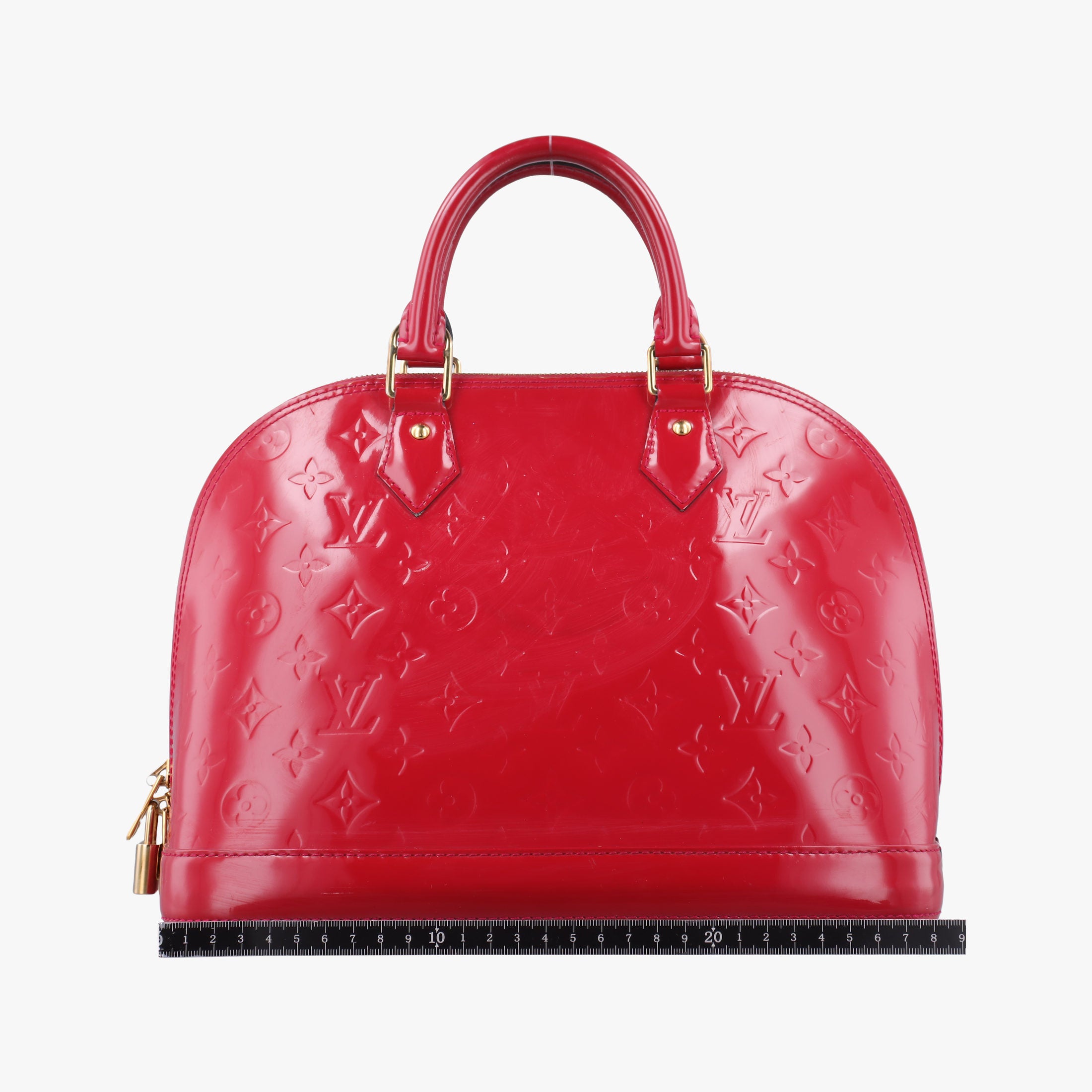 Pre-owned Louis Vuitton Alma PM pomme d'amour Vernis M90096 handbag | stylenewstar