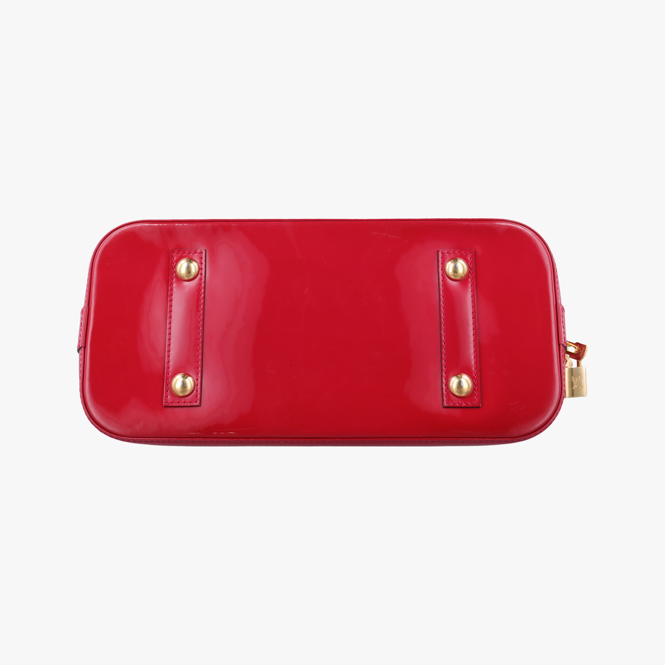 Pre-owned Louis Vuitton Alma PM pomme d'amour Vernis M90096 handbag | stylenewstar