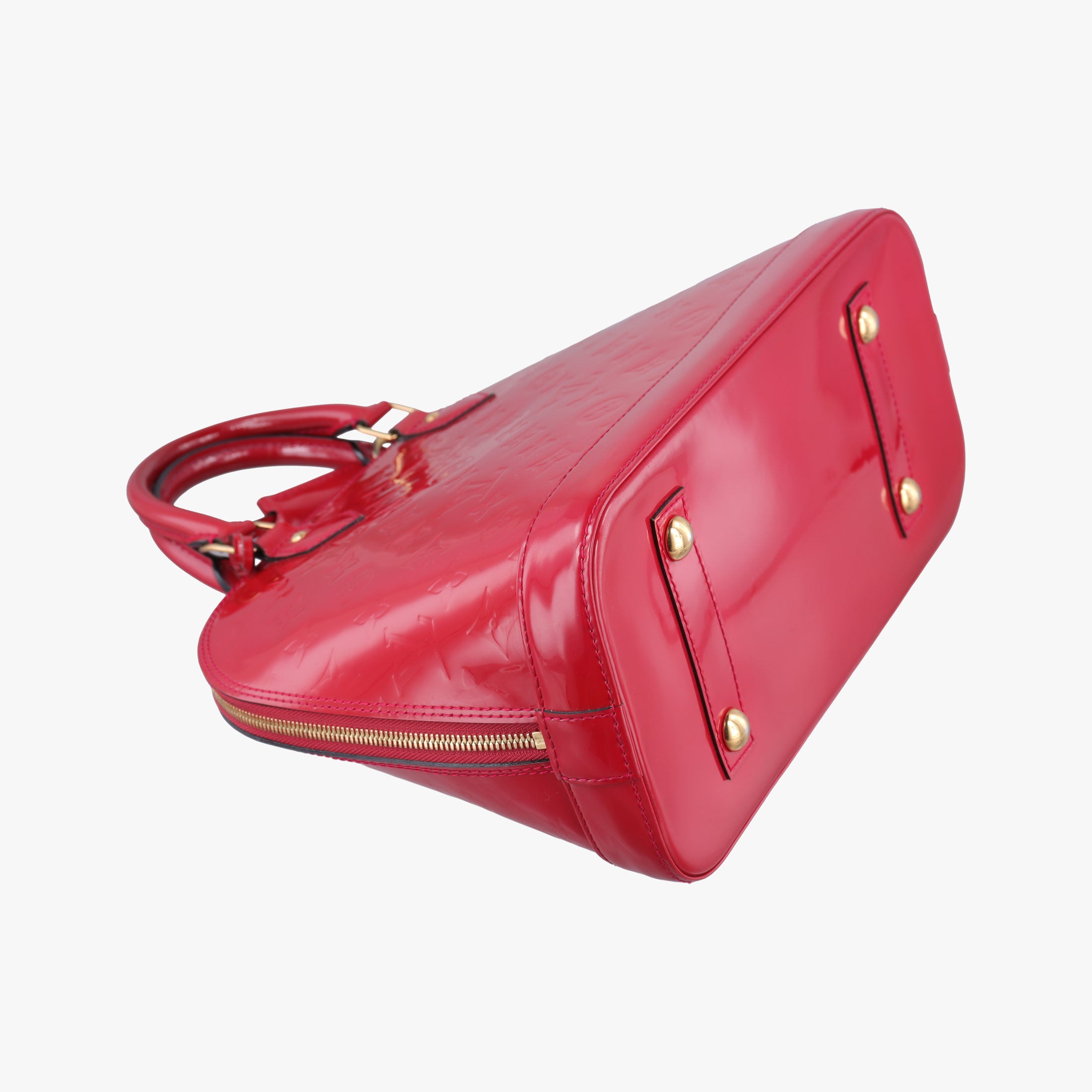 Pre-owned Louis Vuitton Alma PM pomme d'amour Vernis M90096 handbag | stylenewstar