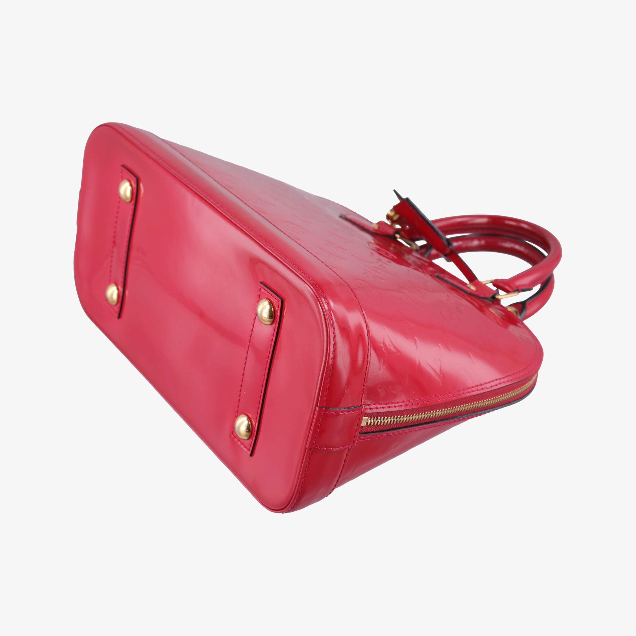 Pre-owned Louis Vuitton Alma PM pomme d'amour Vernis M90096 handbag | stylenewstar
