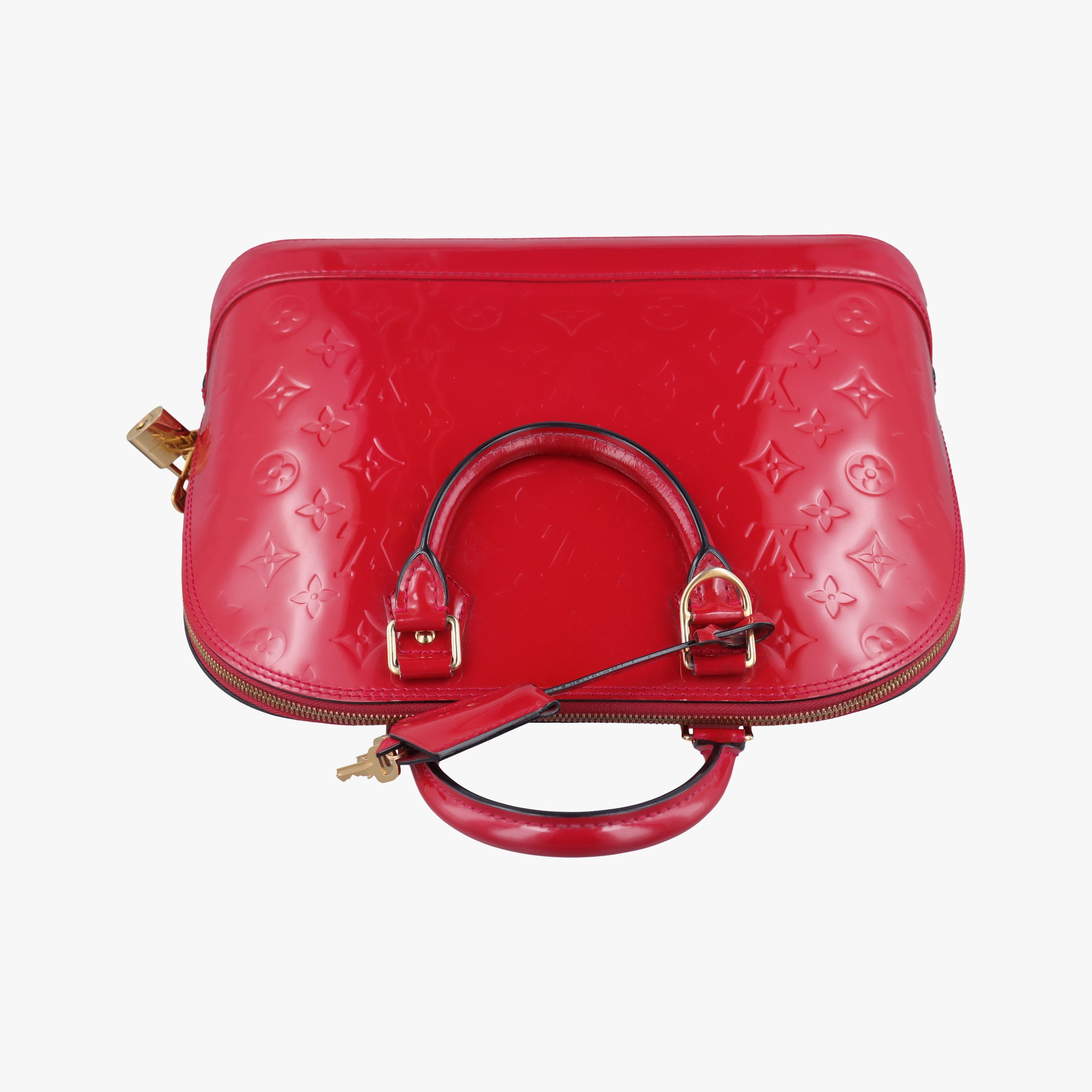 Pre-owned Louis Vuitton Alma PM pomme d'amour Vernis M90096 handbag | stylenewstar