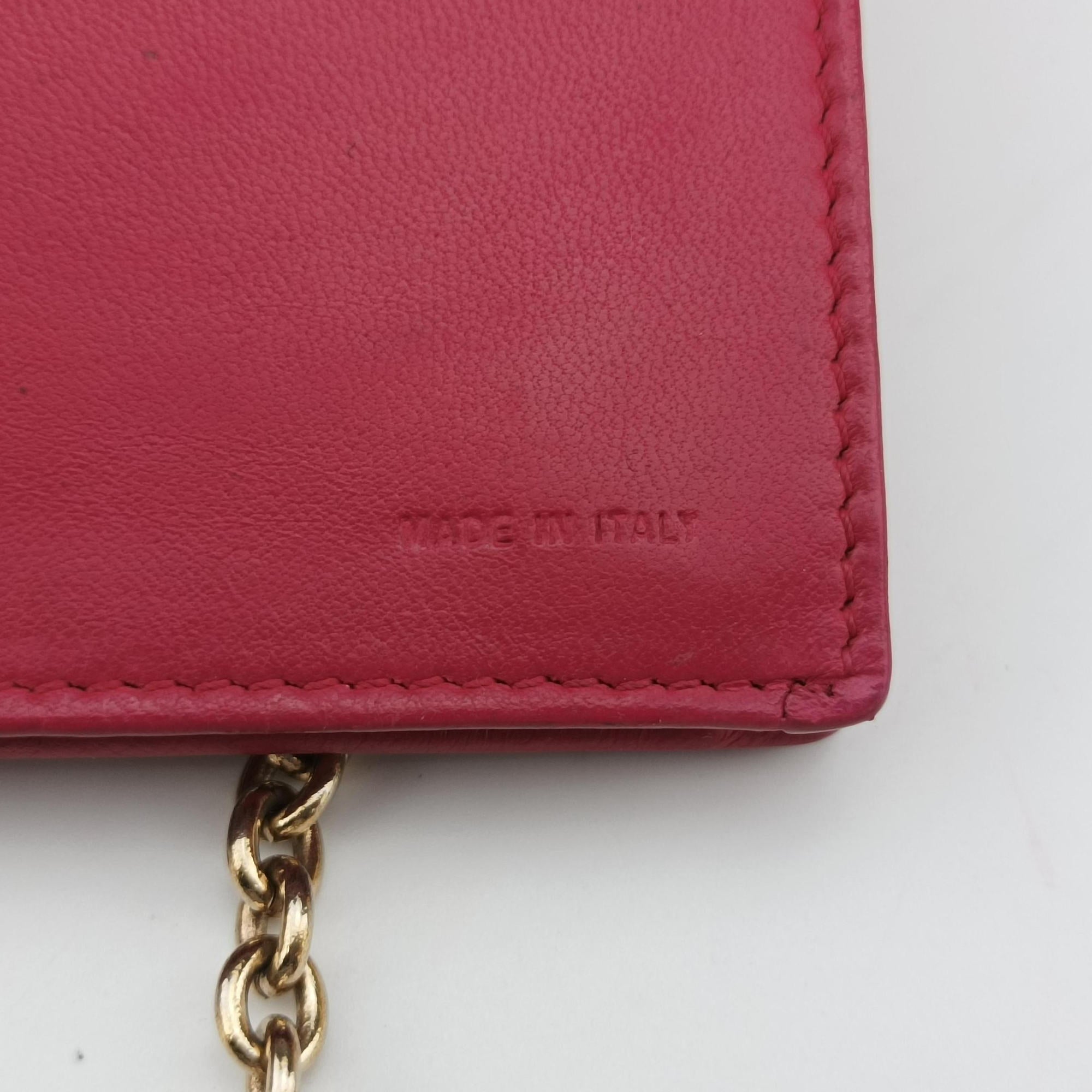 Pre-owned Fendi Logo Embossed Rose Leather 8M0219 shoulderbag | stylenewstar