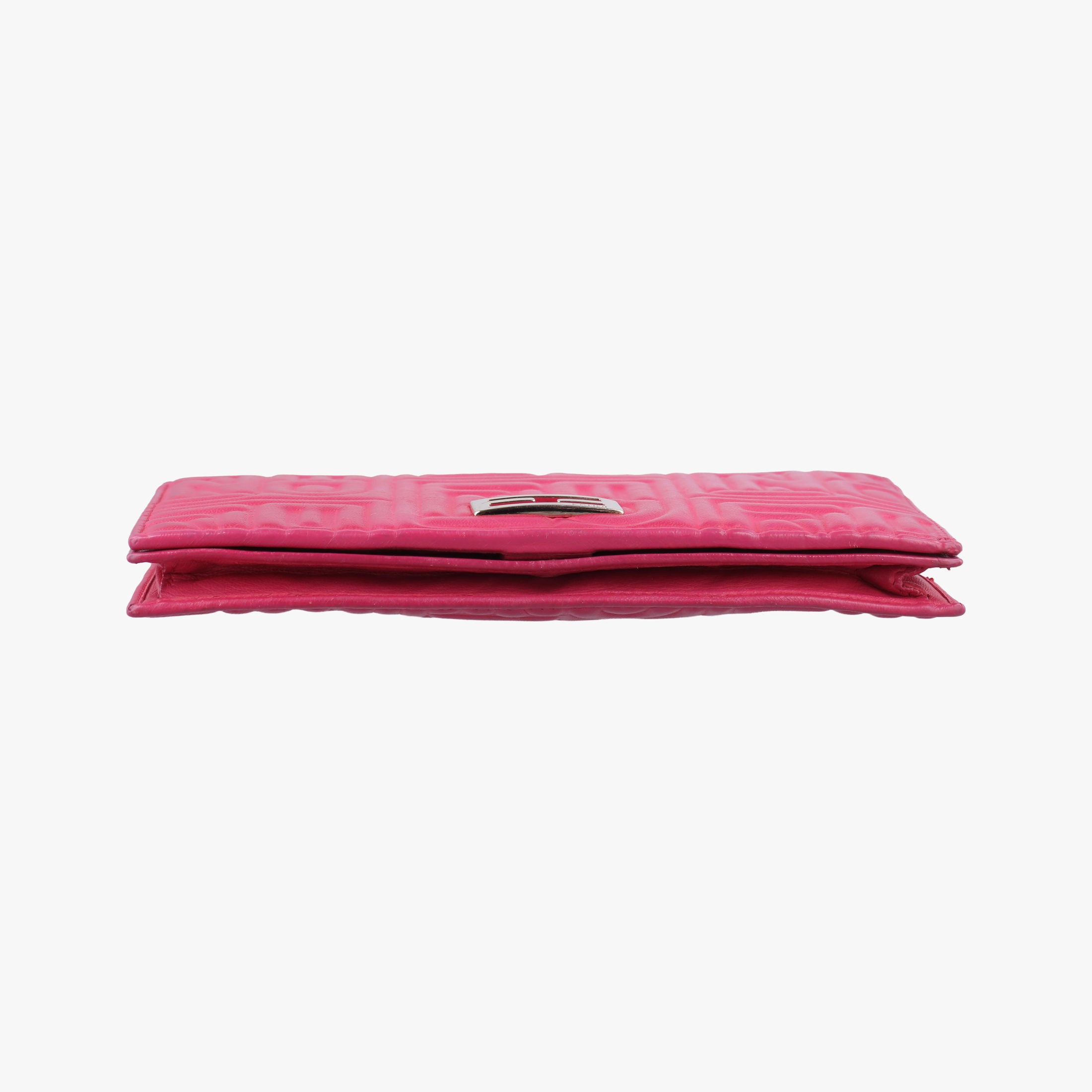 Pre-owned Fendi Logo Embossed Rose Leather 8M0219 shoulderbag | stylenewstar