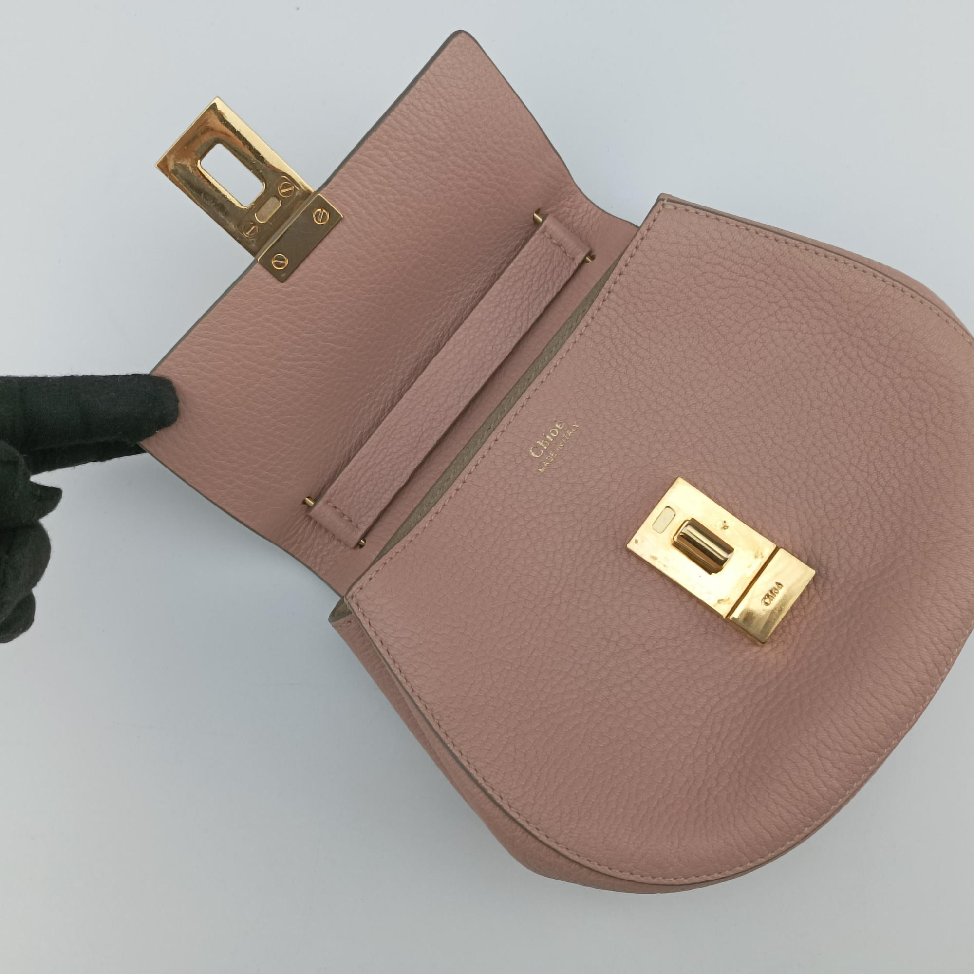 Pre-owned Chloe DREW Pink Leather  shoulderbag | stylenewstar