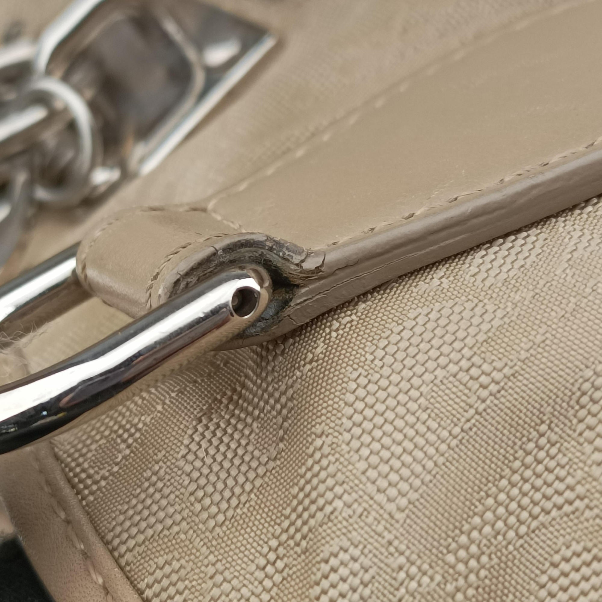 Pre-owned Christian Dior Lovely Trotter khaki Cotton Canvas × Leather  handbag | stylenewstar