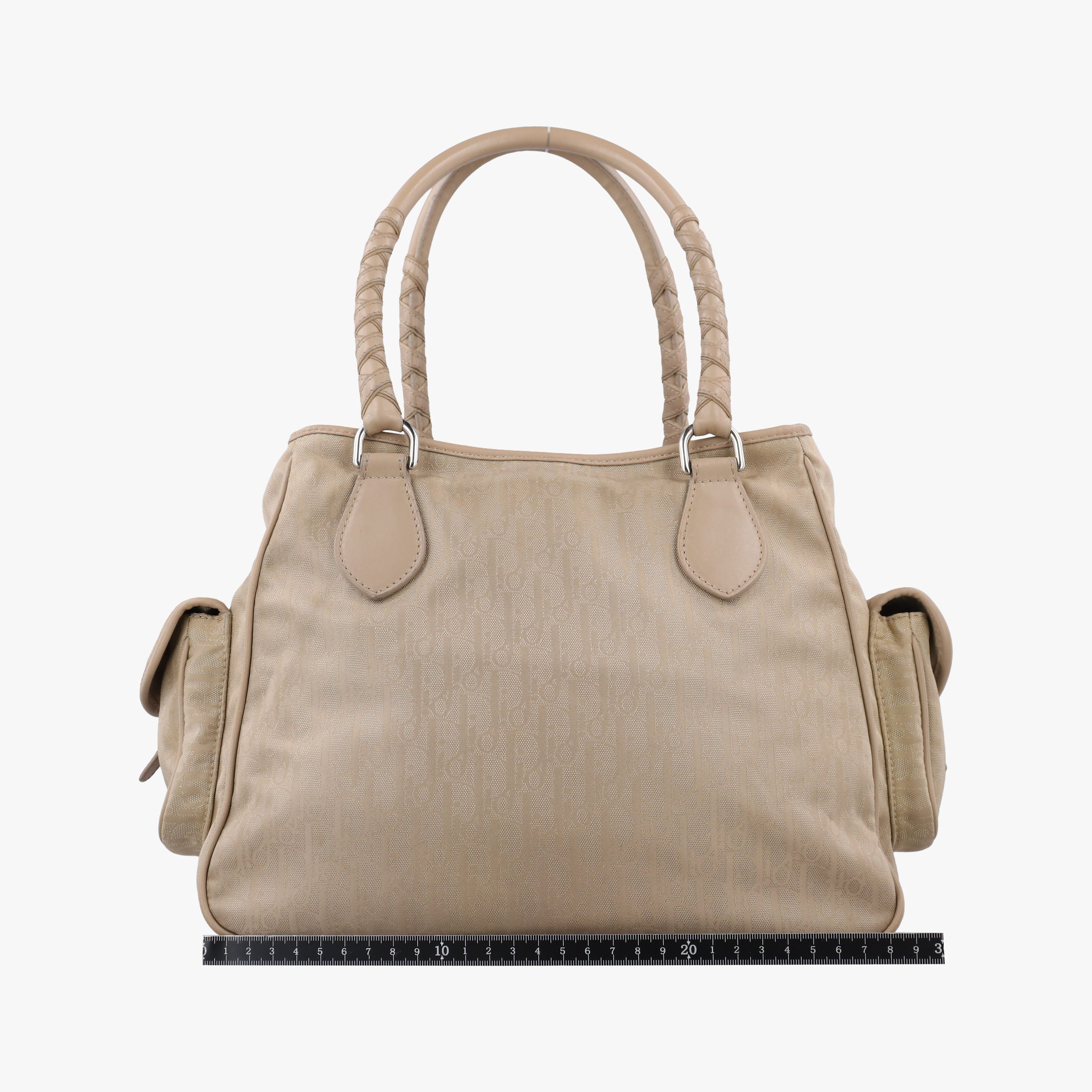 Pre-owned Christian Dior Lovely Trotter khaki Cotton Canvas × Leather  handbag | stylenewstar