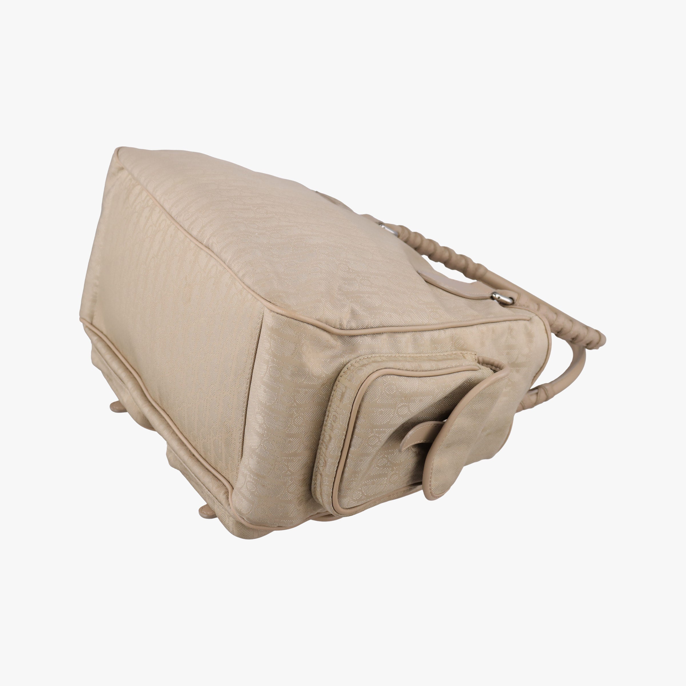 Pre-owned Christian Dior Lovely Trotter khaki Cotton Canvas × Leather  handbag | stylenewstar