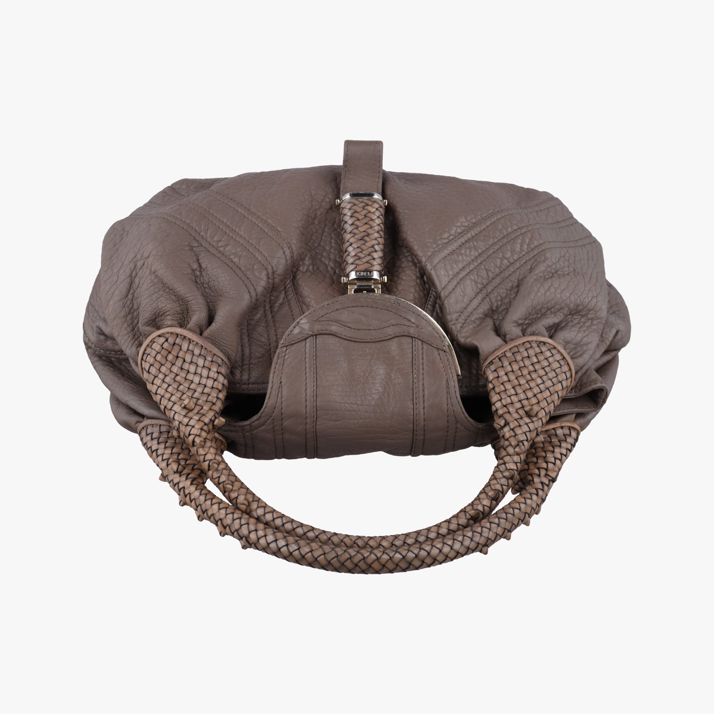 Pre-owned Fendi Spy Bag Brown leather 8BR589 handbag | stylenewstar