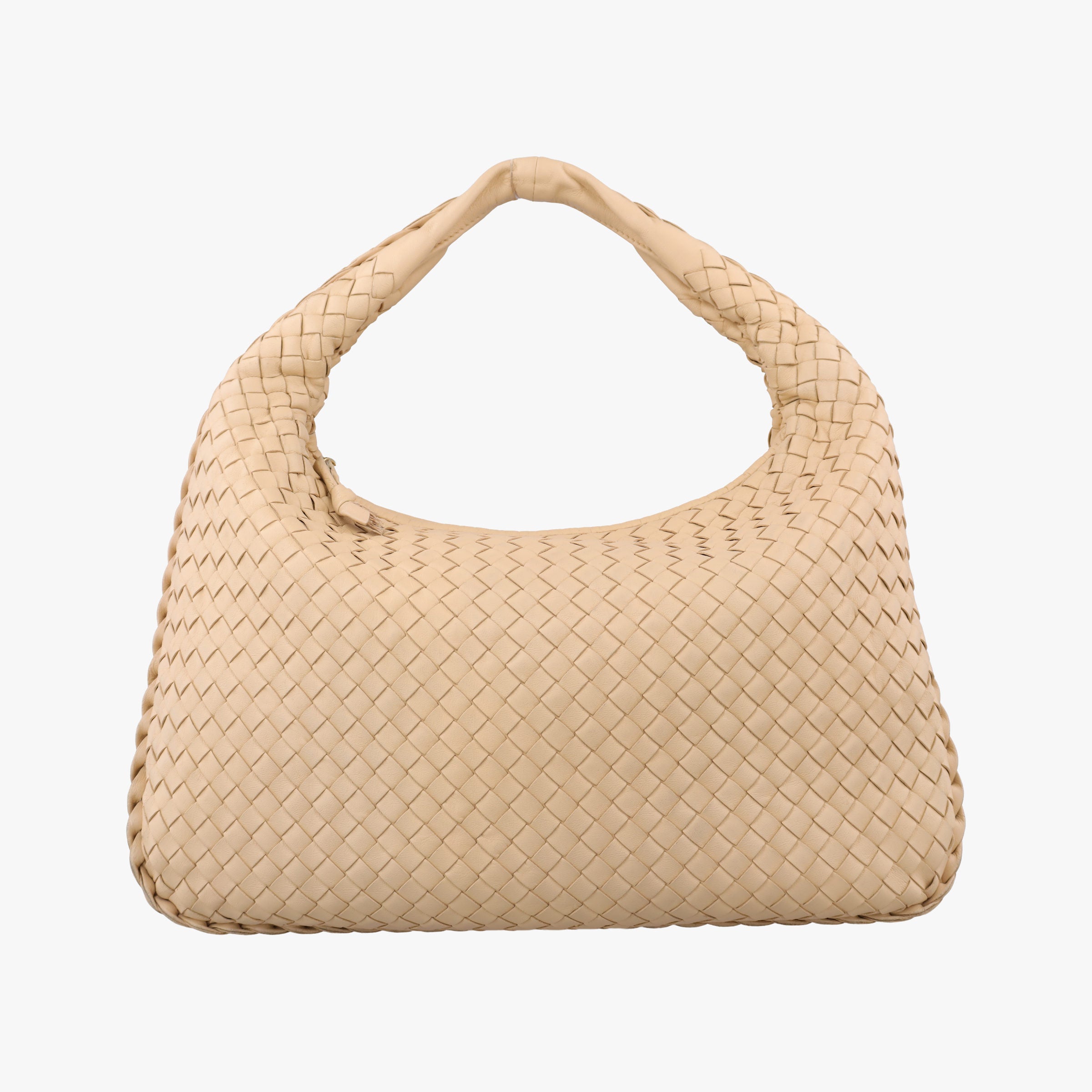 Pre-owned Bottega Veneta Intrecciato Beige lambskin  handbag | stylenewstar