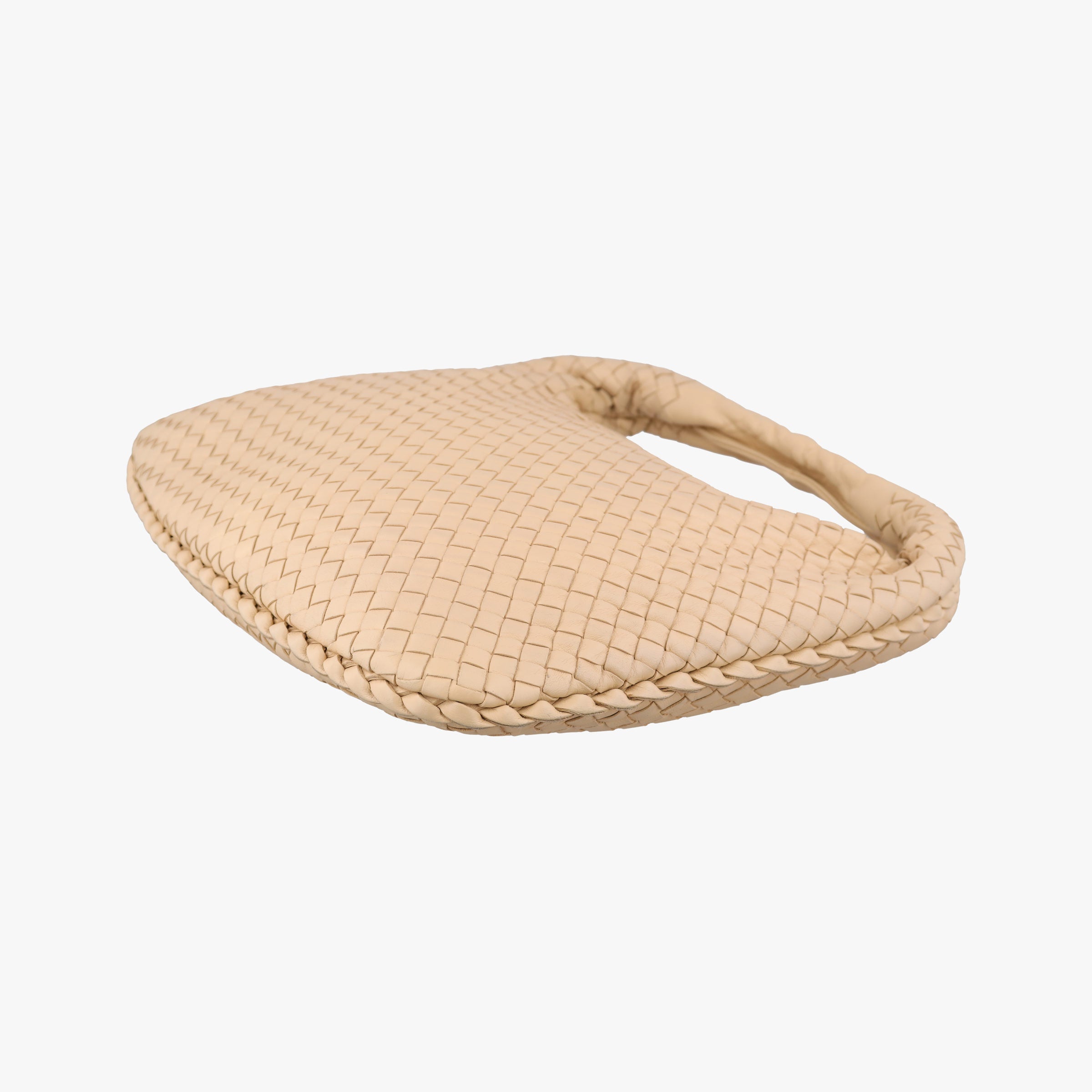 Pre-owned Bottega Veneta Intrecciato Beige lambskin  handbag | stylenewstar
