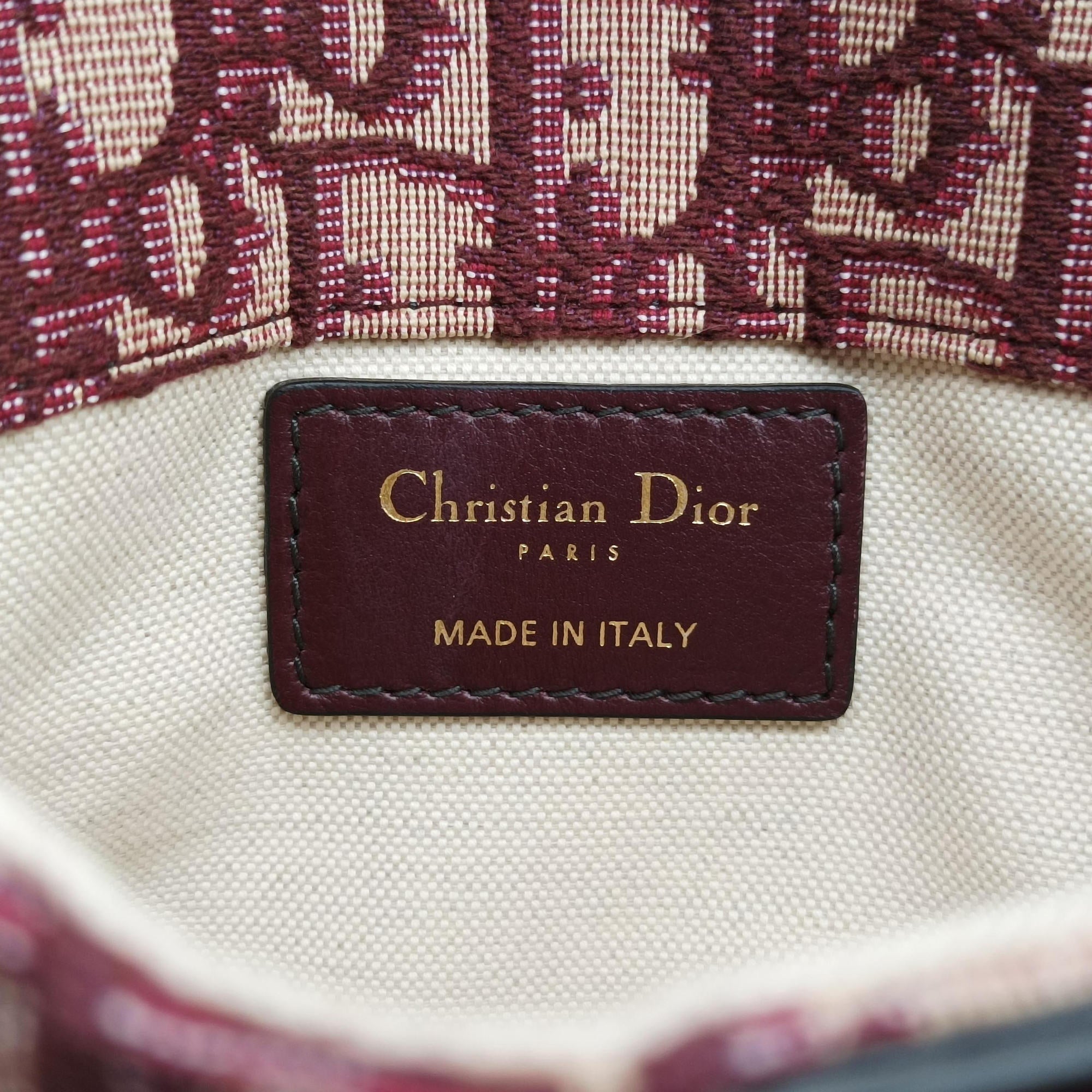 Pre-owned Christian Dior Saddle Red jacquard  bum bag/waist bag | stylenewstar