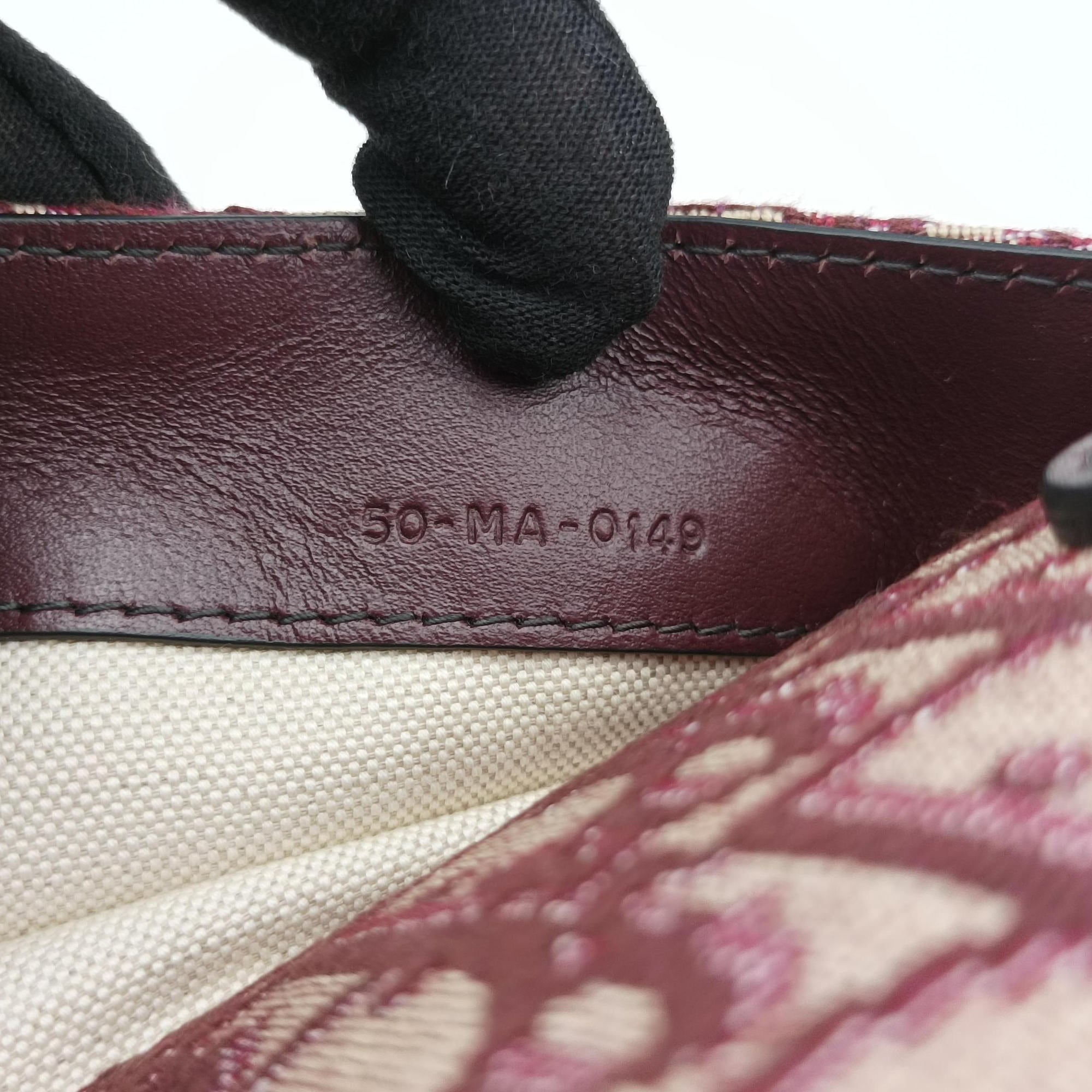 Pre-owned Christian Dior Saddle Red jacquard  bum bag/waist bag | stylenewstar