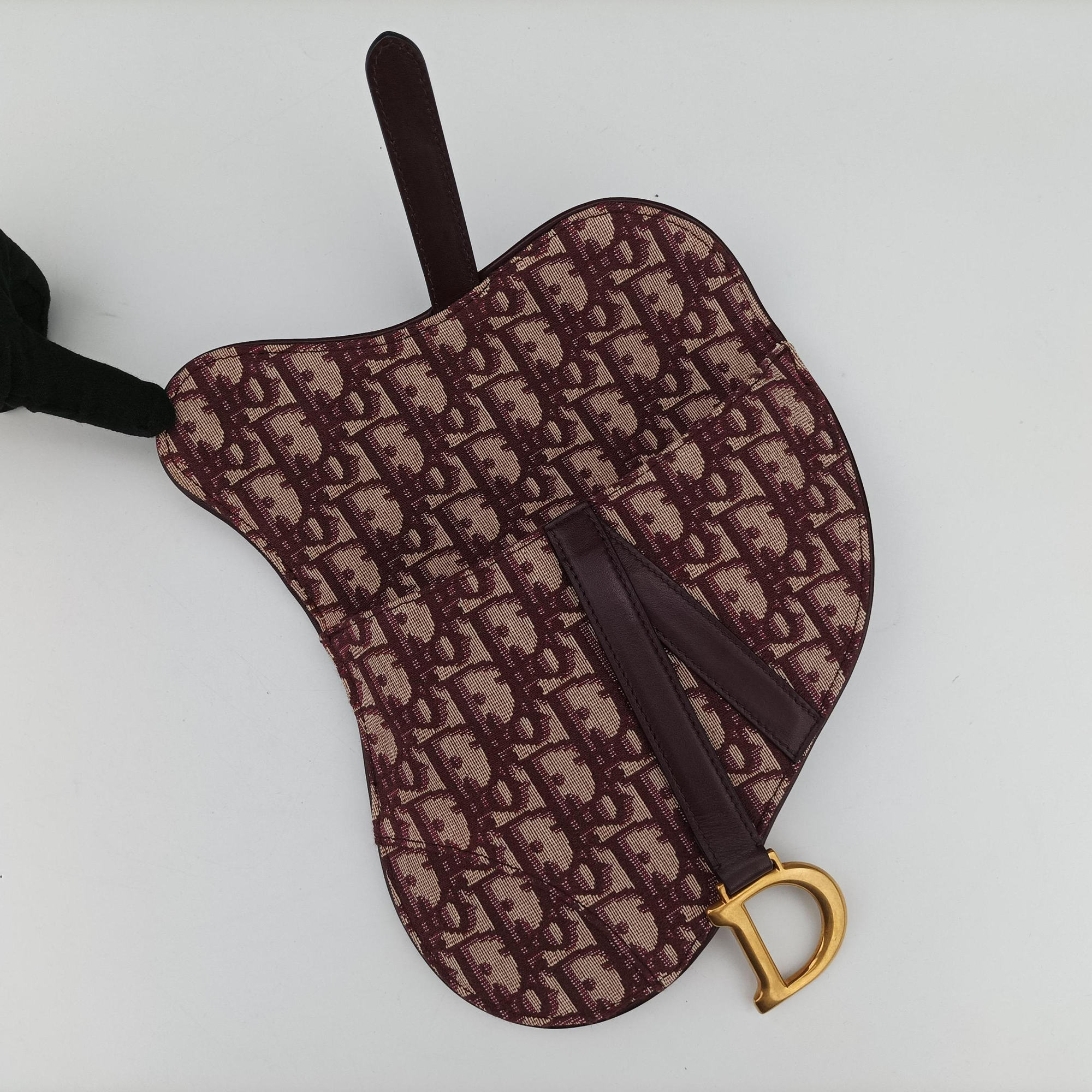 Pre-owned Christian Dior Saddle Red jacquard  bum bag/waist bag | stylenewstar