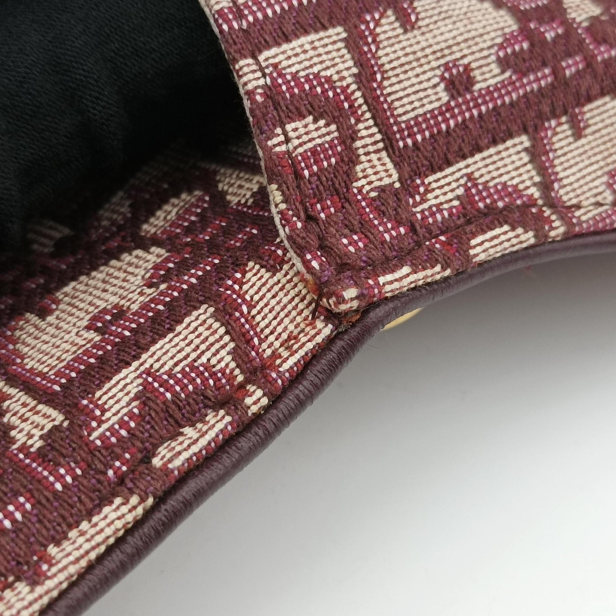 Pre-owned Christian Dior Saddle Red jacquard  bum bag/waist bag | stylenewstar