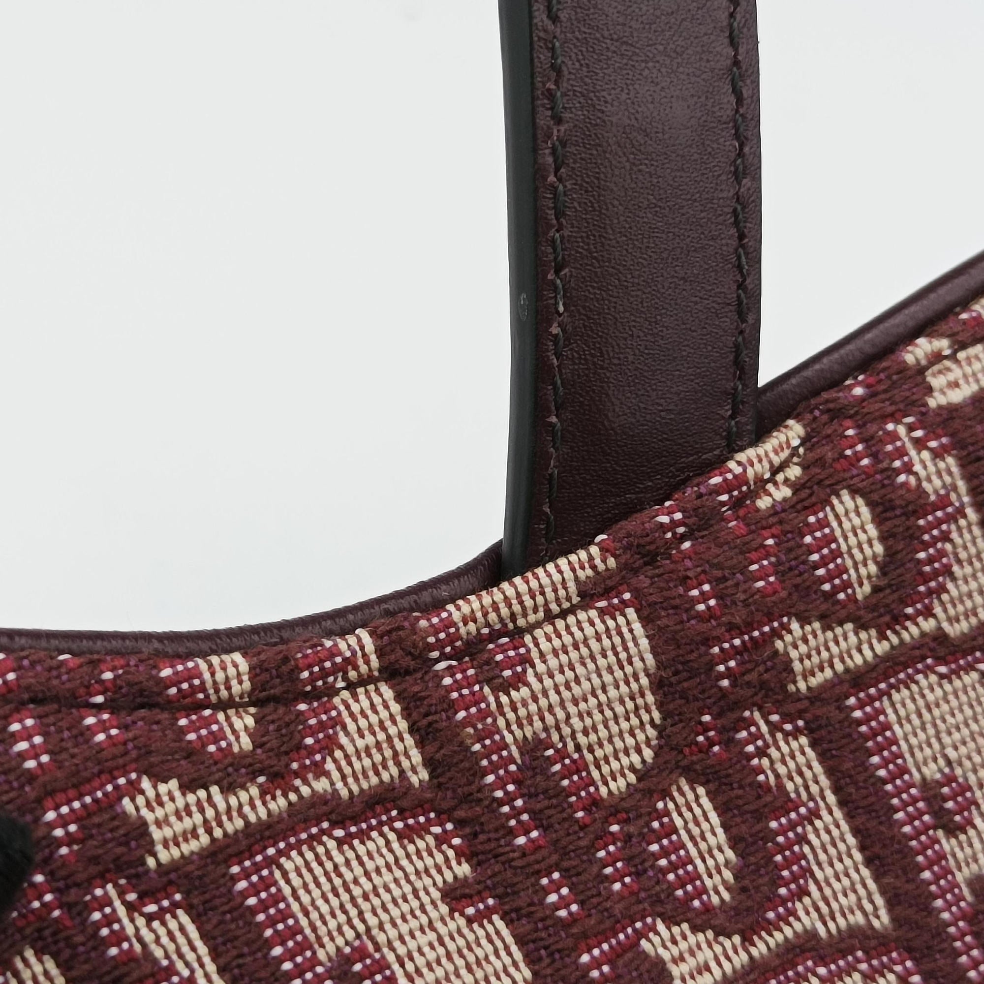 Pre-owned Christian Dior Saddle Red jacquard  bum bag/waist bag | stylenewstar