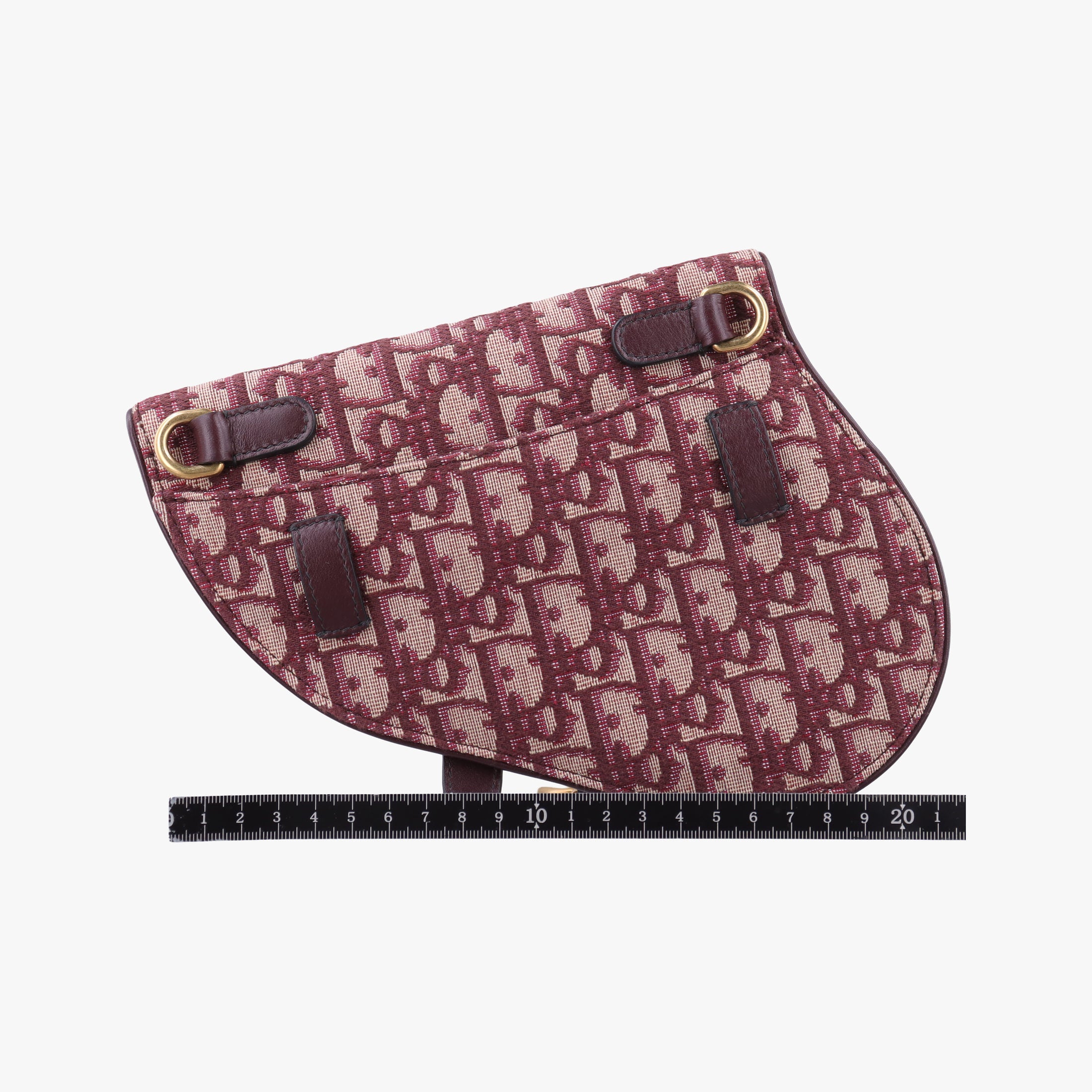 Pre-owned Christian Dior Saddle Red jacquard  bum bag/waist bag | stylenewstar