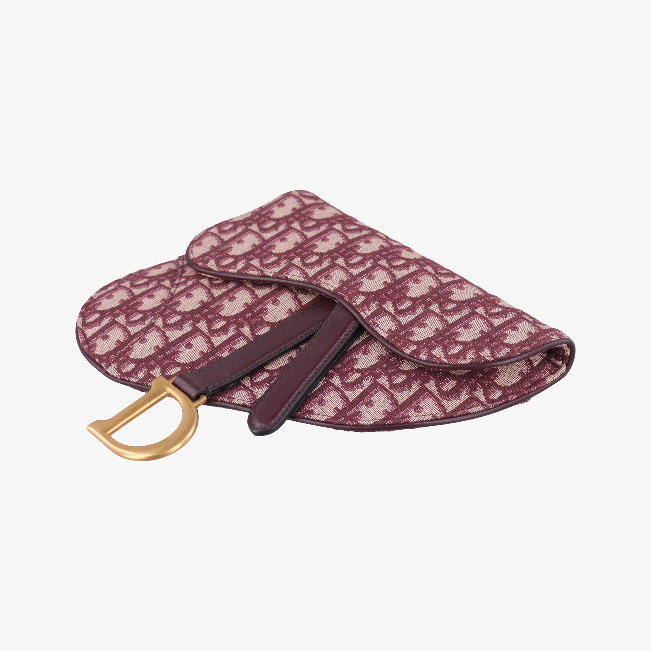 Pre-owned Christian Dior Saddle Red jacquard  bum bag/waist bag | stylenewstar