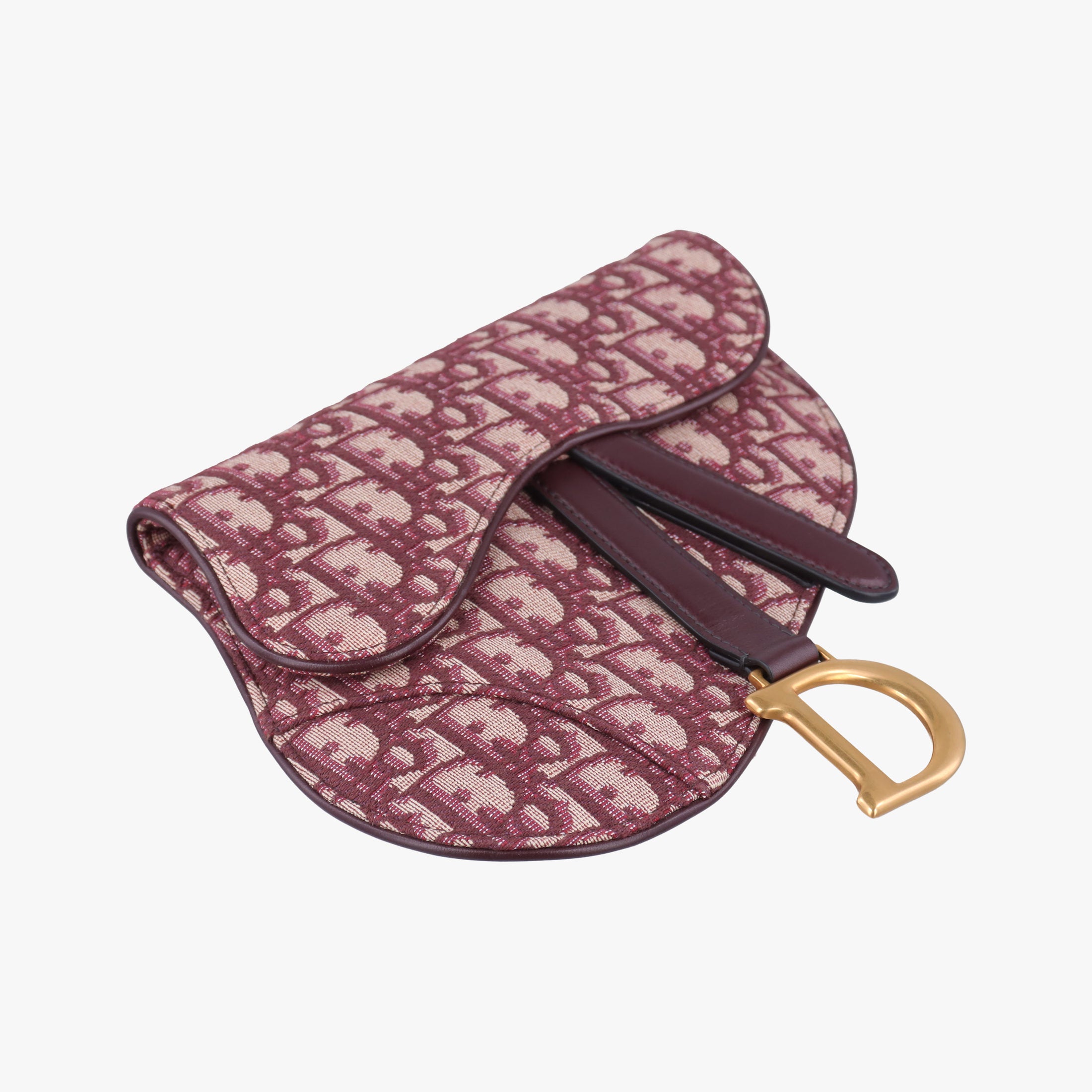 Pre-owned Christian Dior Saddle Red jacquard  bum bag/waist bag | stylenewstar