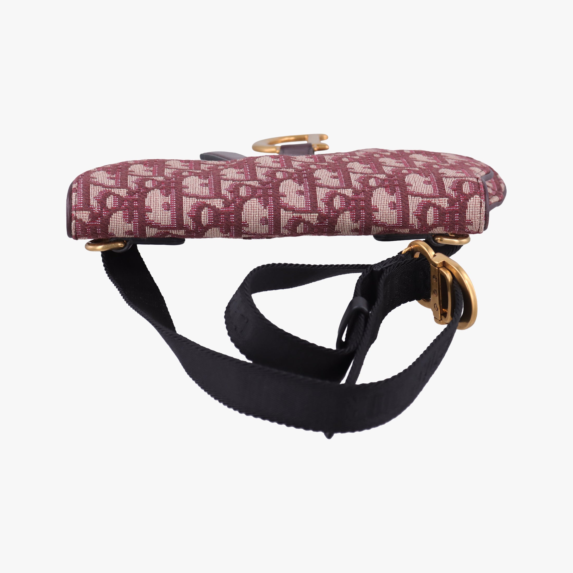 Pre-owned Christian Dior Saddle Red jacquard  bum bag/waist bag | stylenewstar