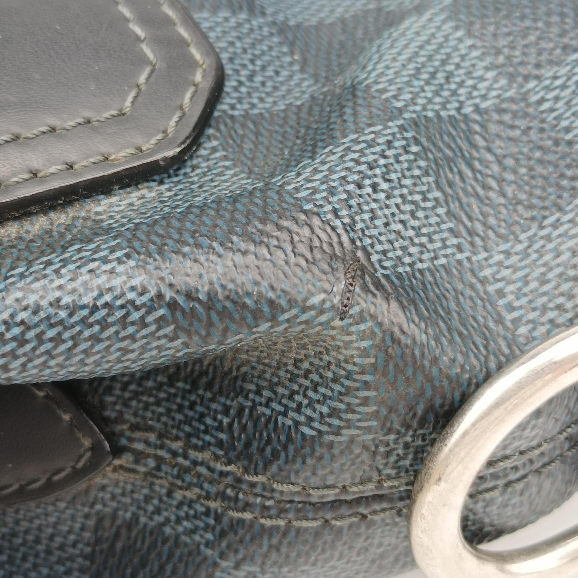 Vintage Louis Vuitton Greenwich Noirxblue Damier Cobalt N41351 shoulderbag | stylenewstar