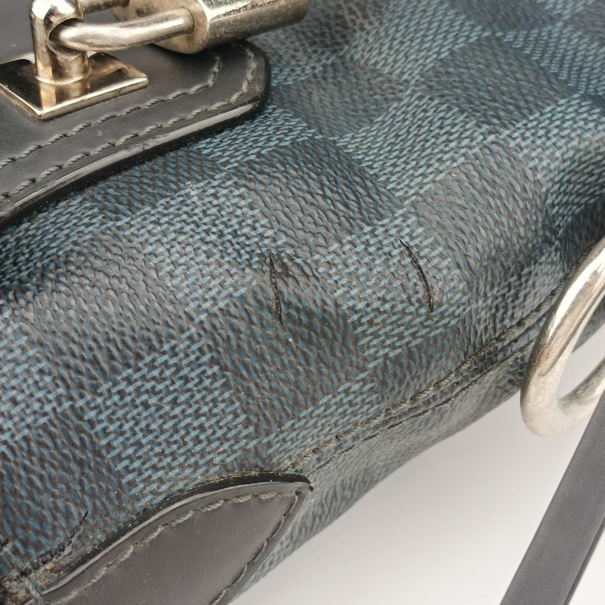 Vintage Louis Vuitton Greenwich Noirxblue Damier Cobalt N41351 shoulderbag | stylenewstar