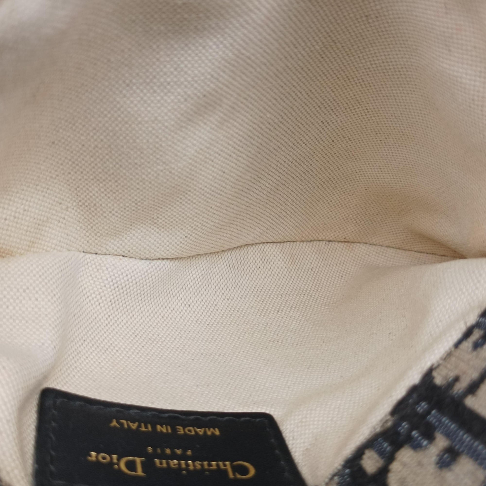 Secondhand Christian Dior Saddle Navy×Grey Jacquard×Leather  bum bag/waist bag | stylenewstar