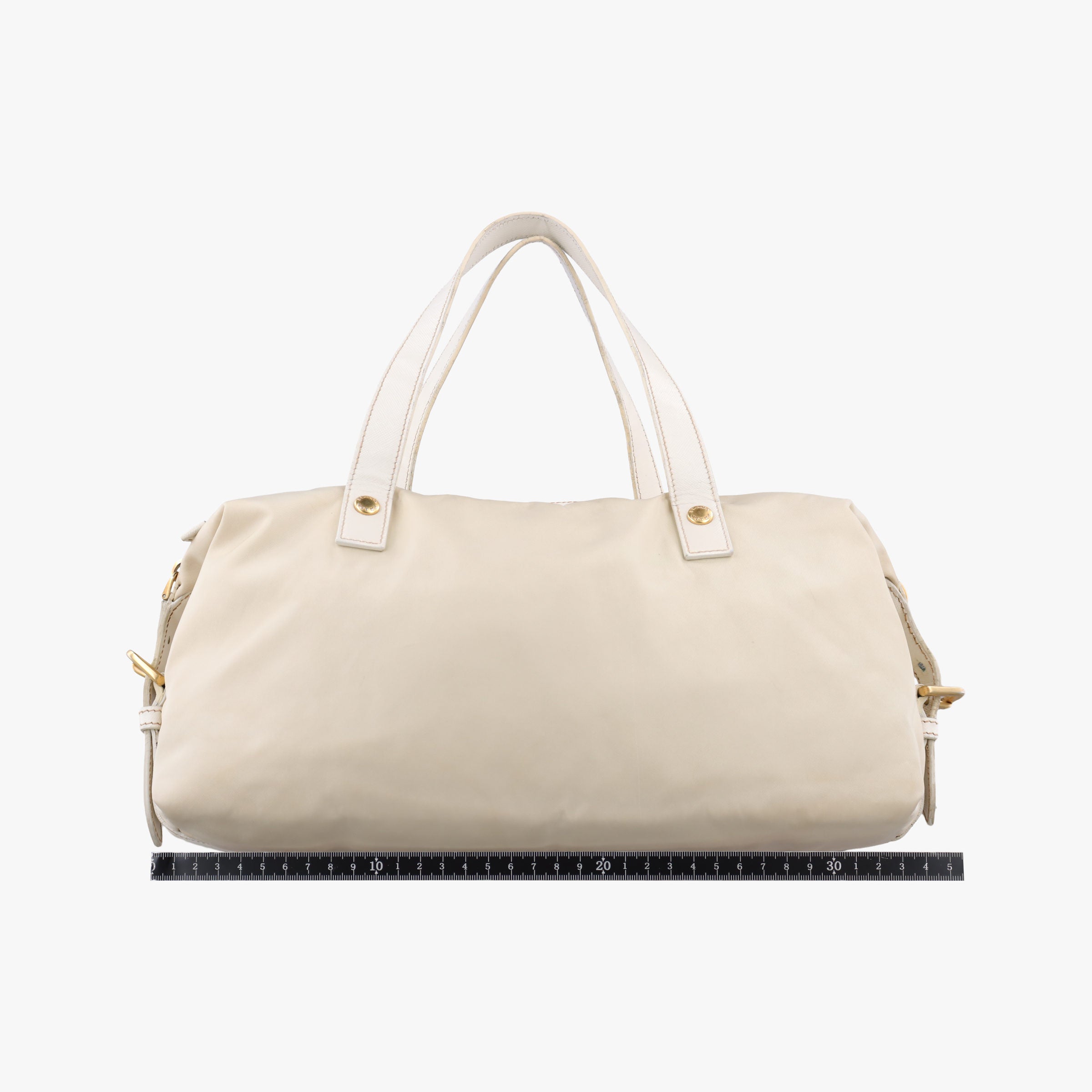 Pre-owned Prada Animalier White Tessuto Nylon & Saffiano Leather  handbag | stylenewstar