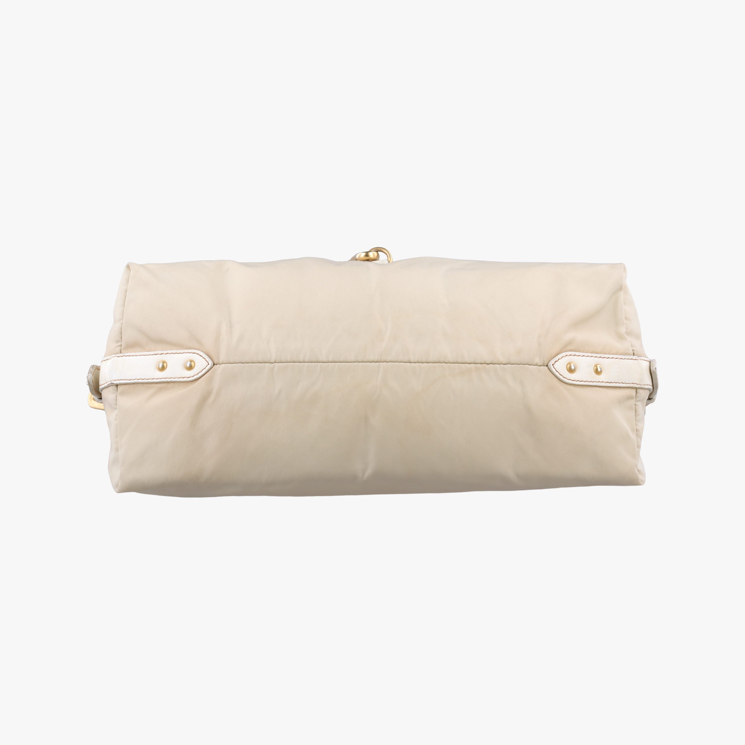 Pre-owned Prada Animalier White Tessuto Nylon & Saffiano Leather  handbag | stylenewstar