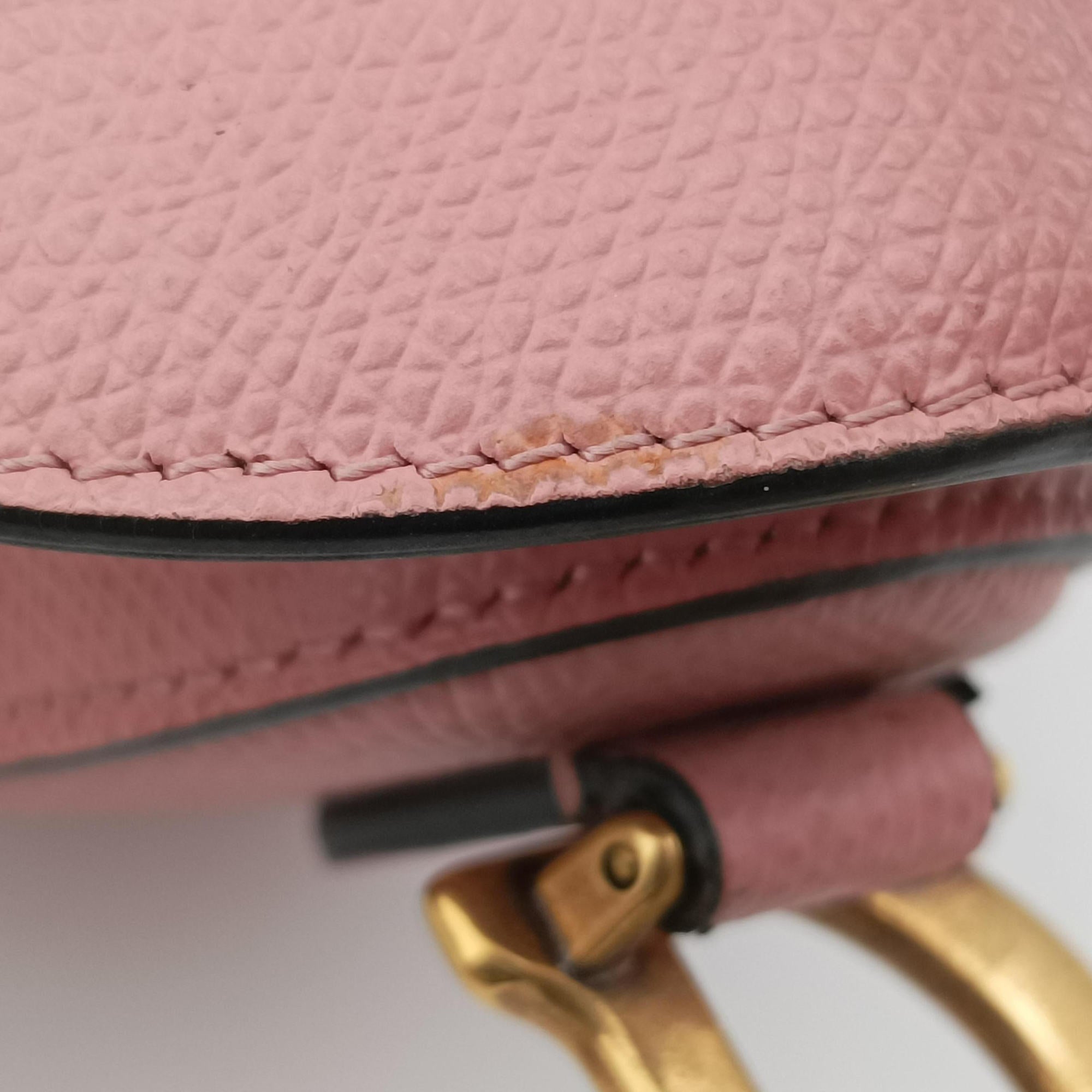 Pre-owned Christian Dior Saddle Pink Leather  handbag | stylenewstar