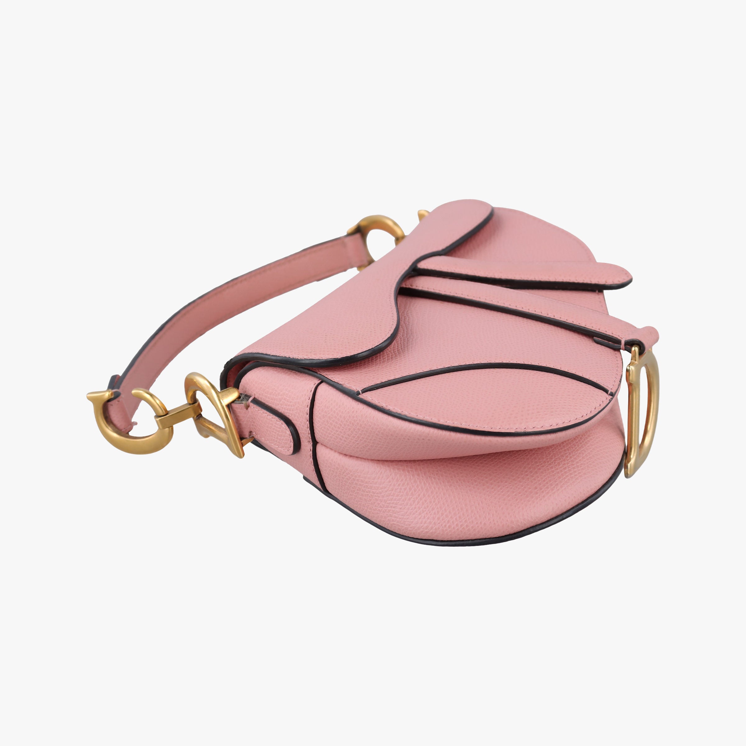 Pre-owned Christian Dior Saddle Pink Leather  handbag | stylenewstar