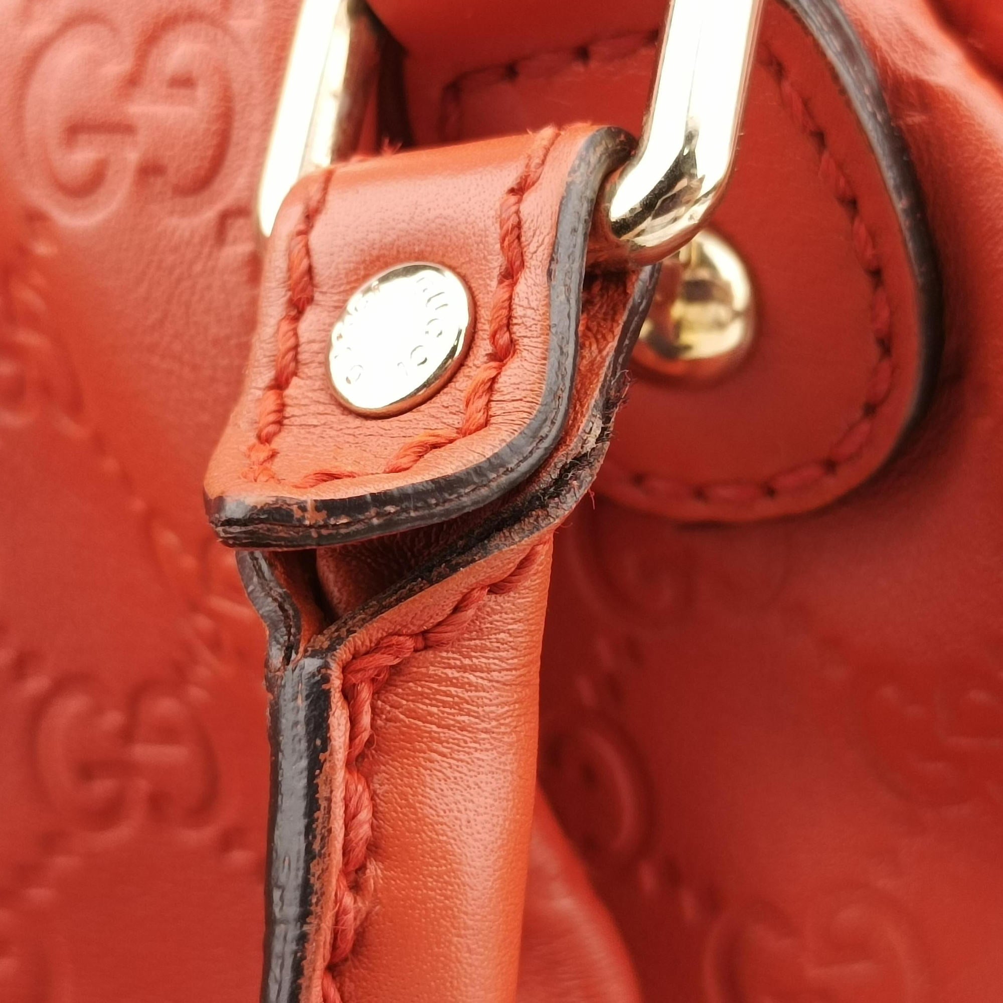 Secondhand Gucci Sukey Orange Leather 247902 handbag | stylenewstar