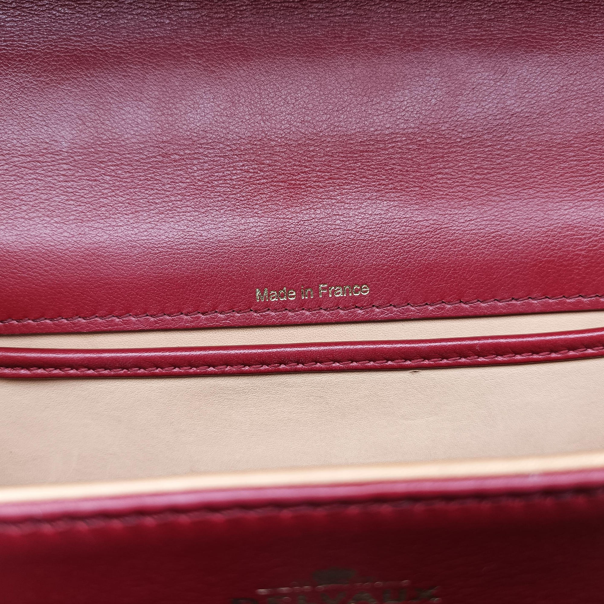Pre-owned Delvaux Tampete Burgundy Leather  shoulderbag | stylenewstar
